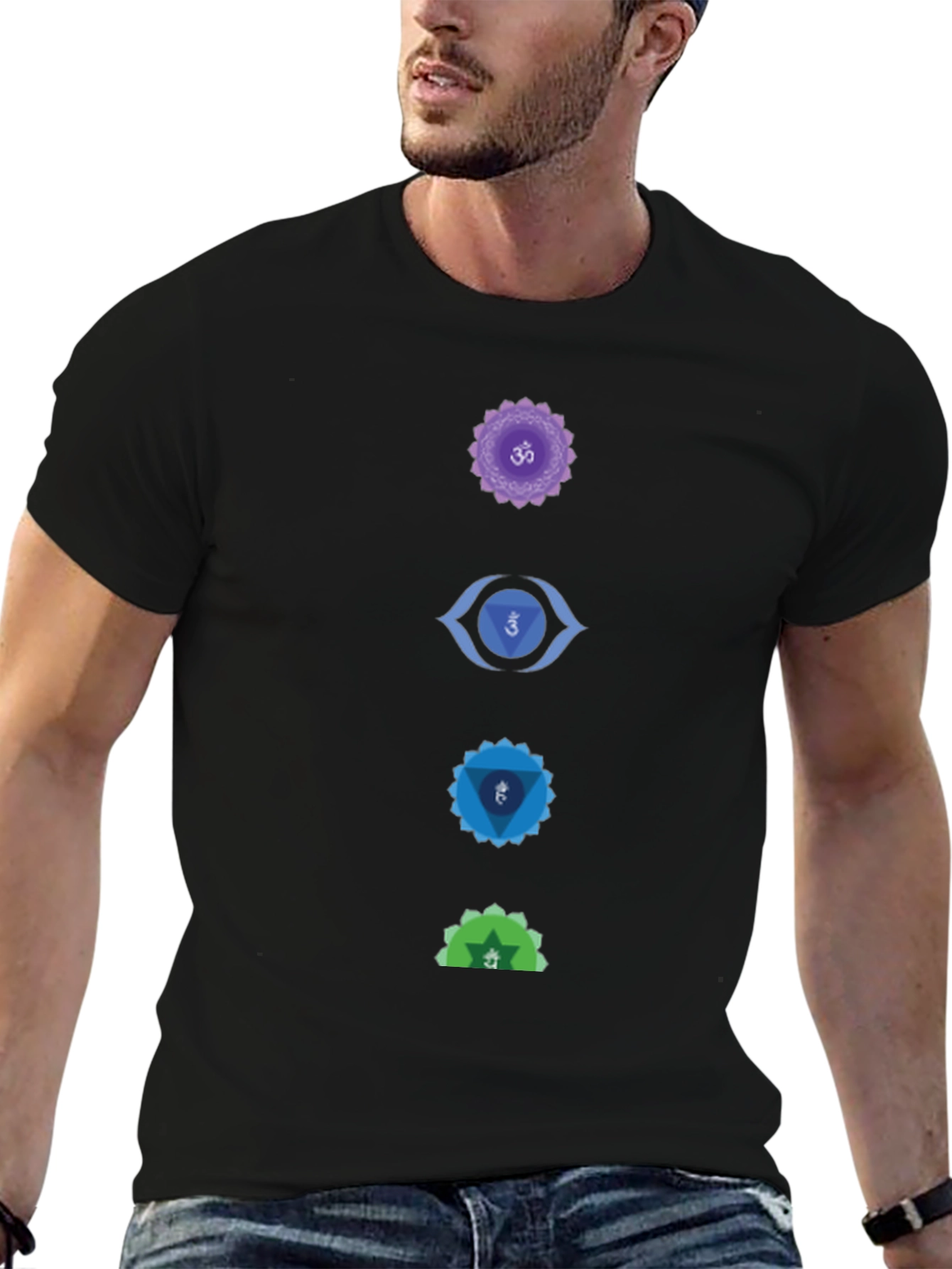 Chakra Symbol Graphic Tee - Spiritual Yoga Shirt