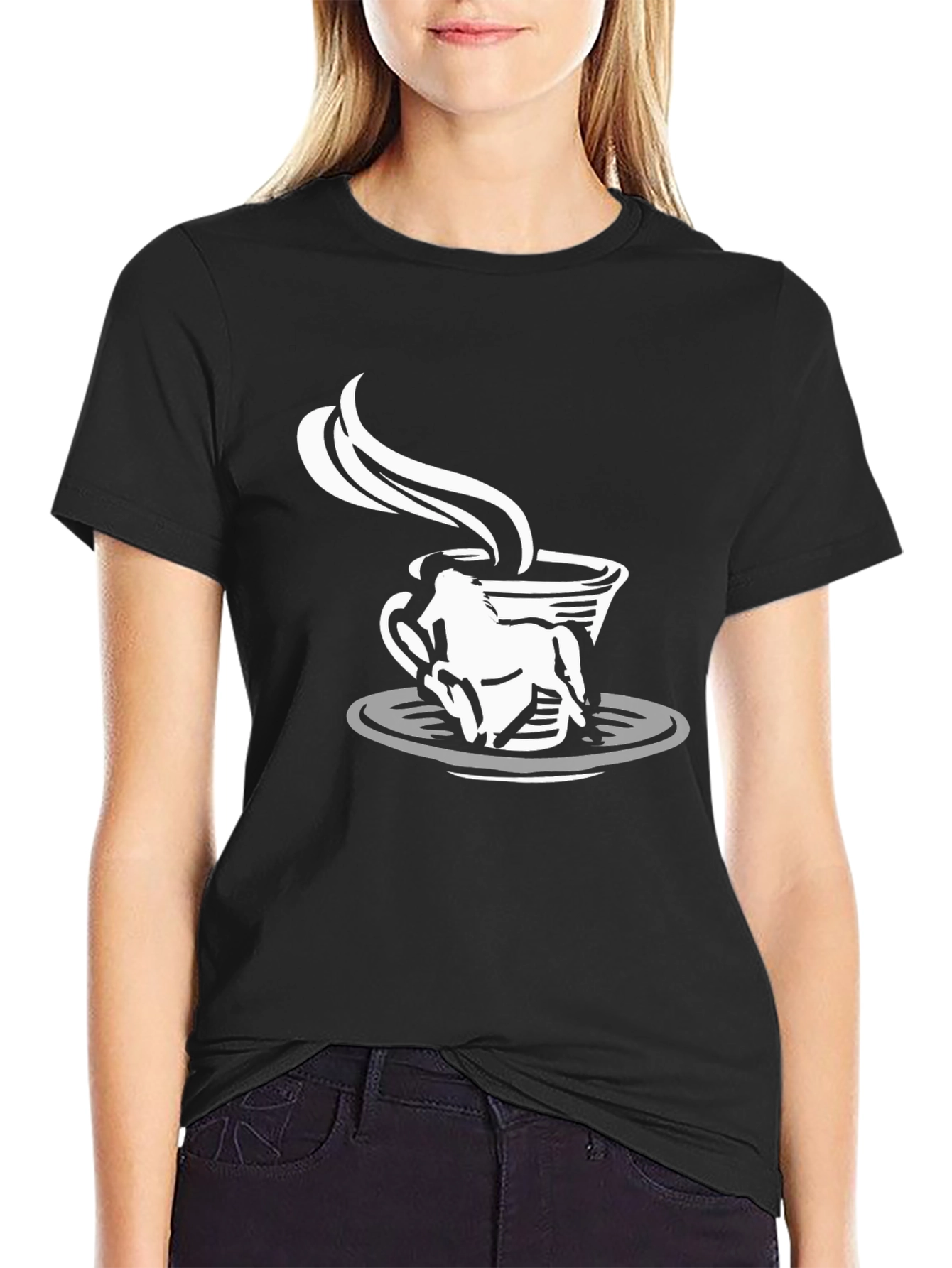 Black Coffee Cup Graphic Tee
