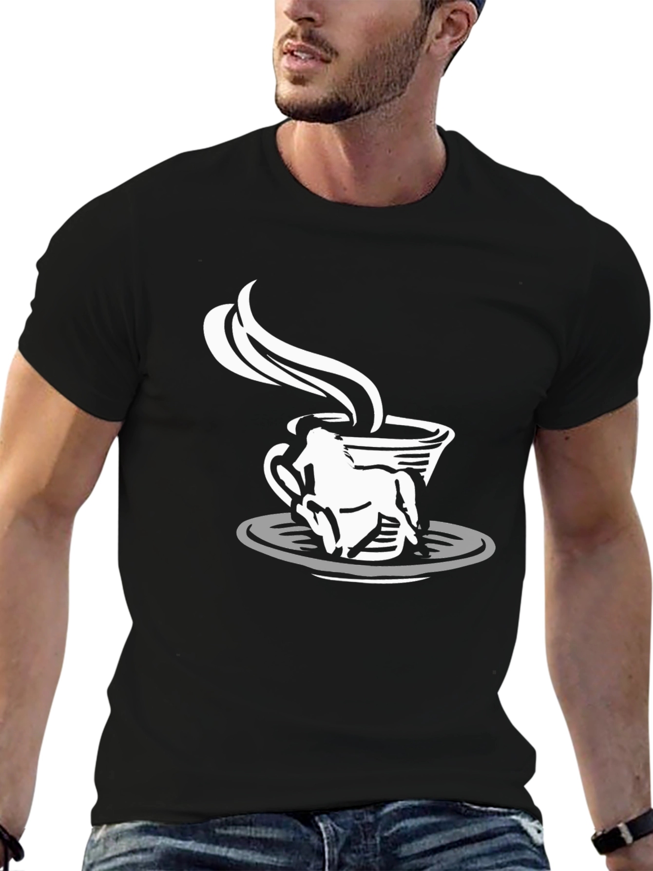 Black Coffee Cup Graphic Tee