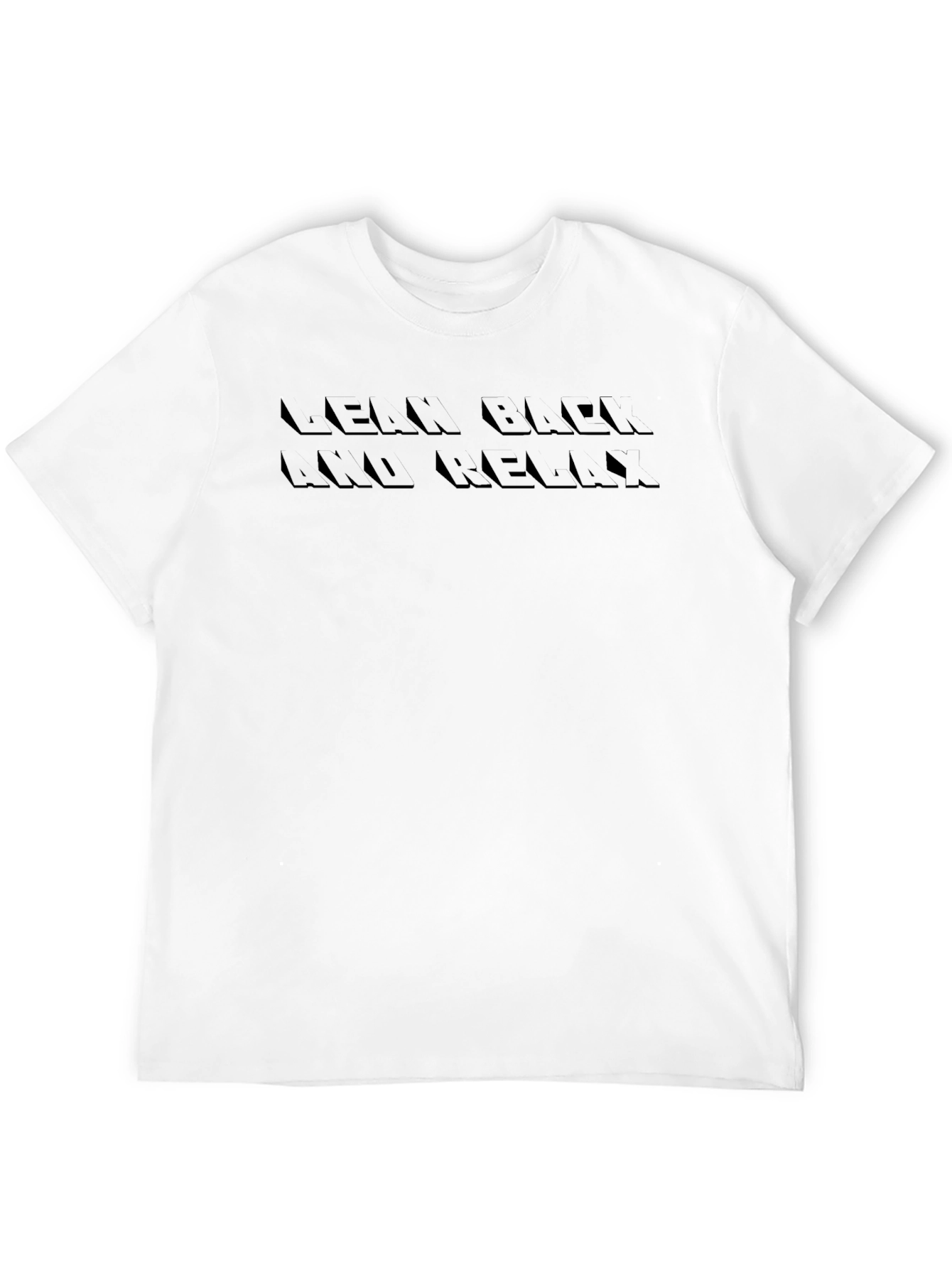 Lean Back and Relax Black Graphic Tee