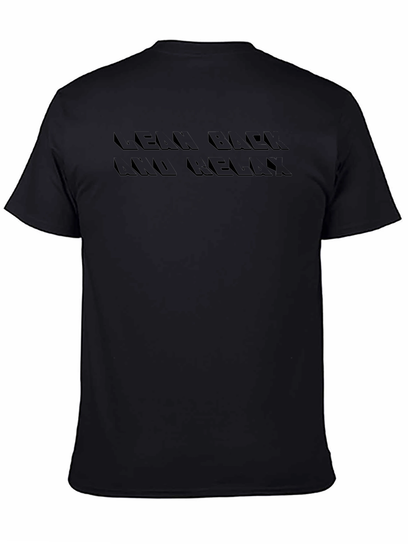 Lean Back and Relax Black Graphic Tee