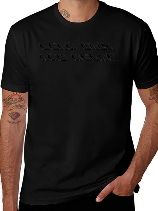 Lean Back and Relax Black Graphic Tee