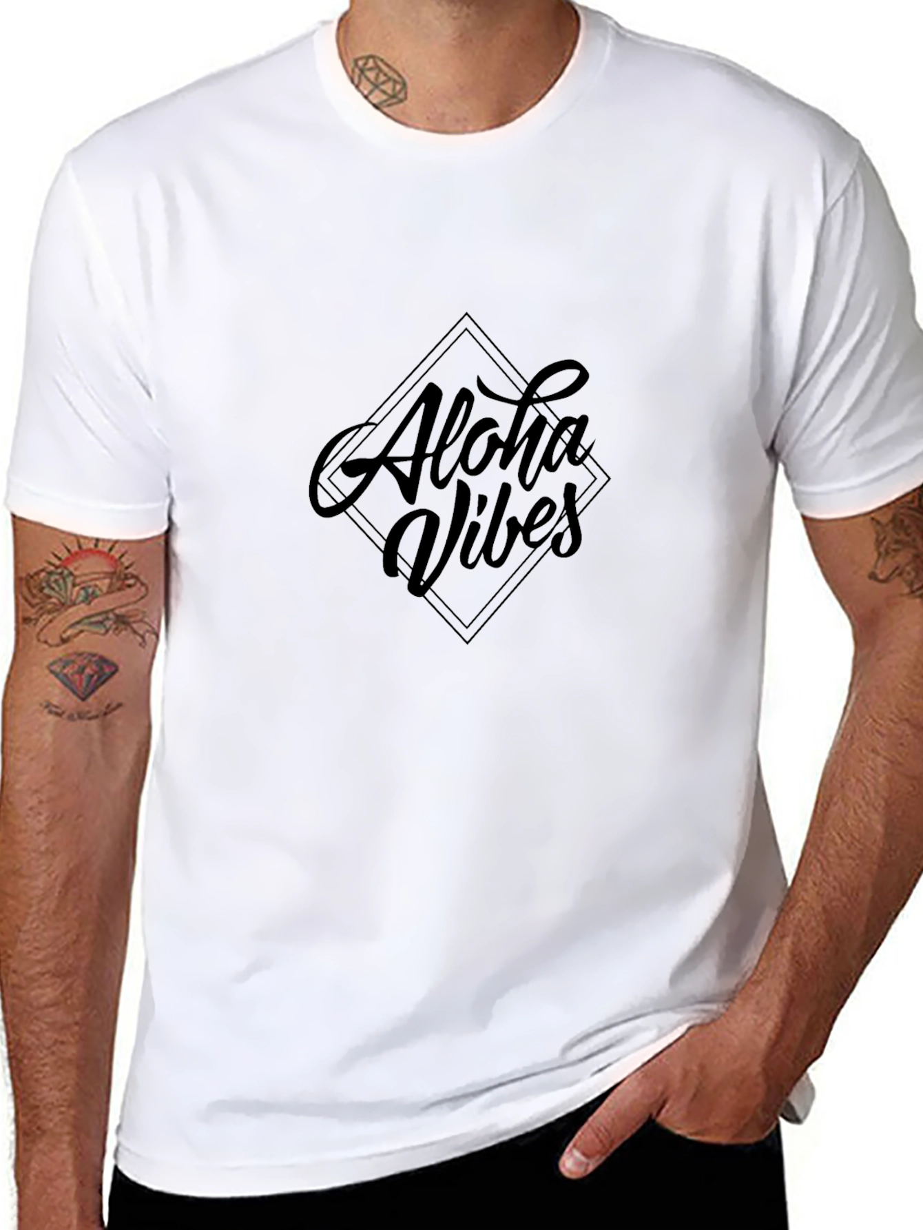 Aloha Vibes Black T-Shirt - Mens