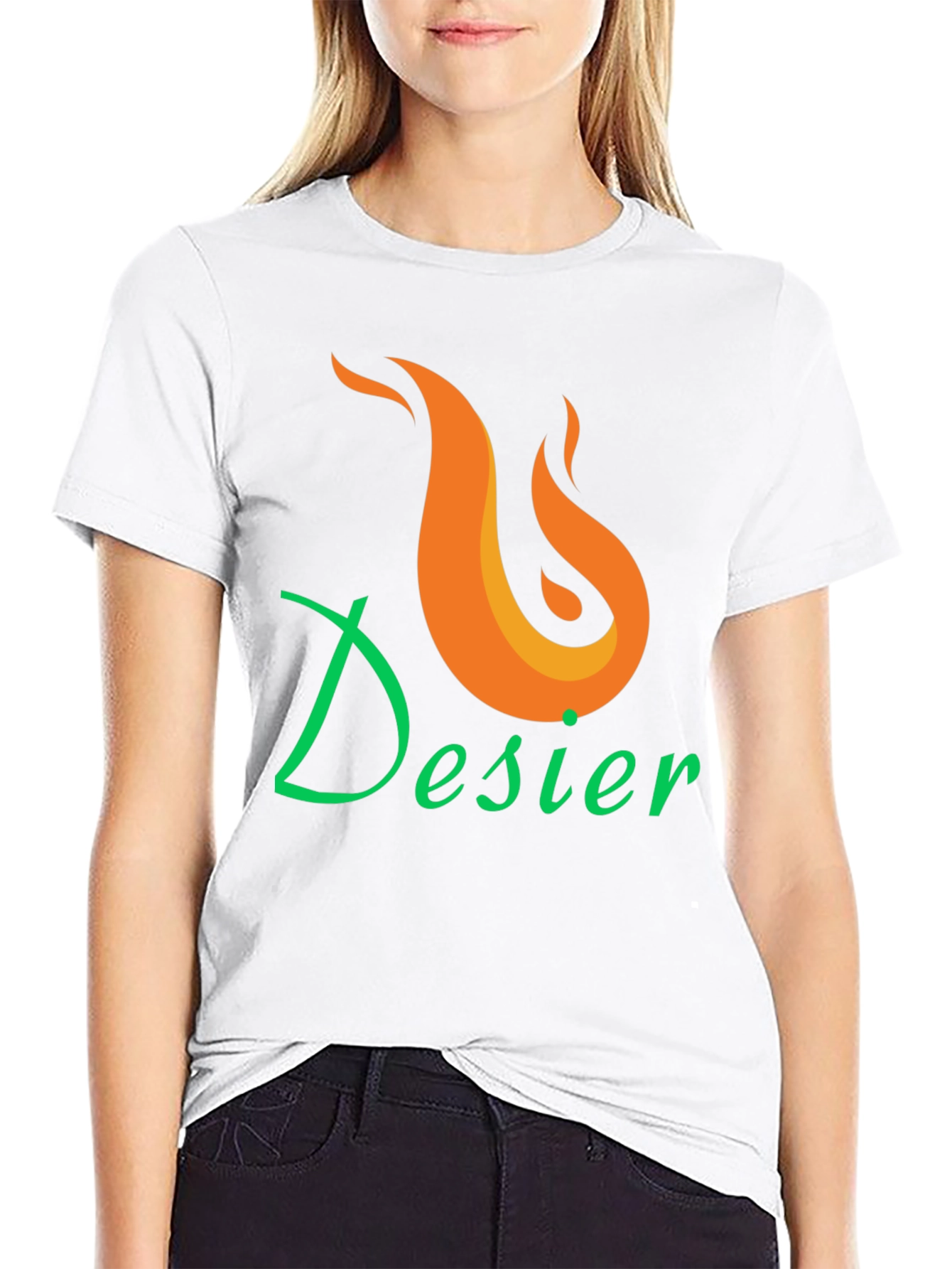 Desier Flame Graphic Tee - Black