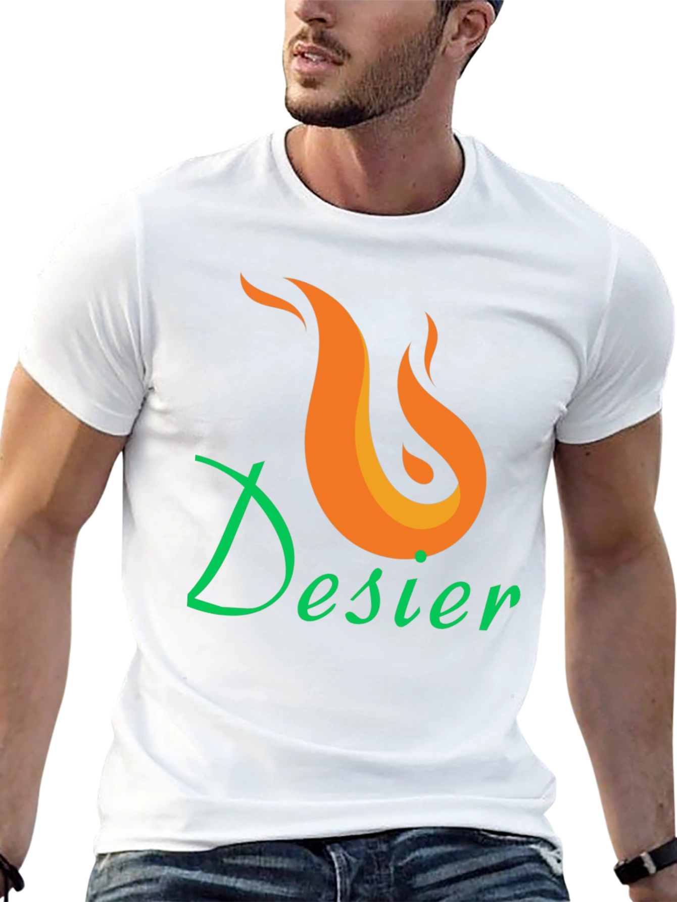 Desier Flame Graphic Tee - Black