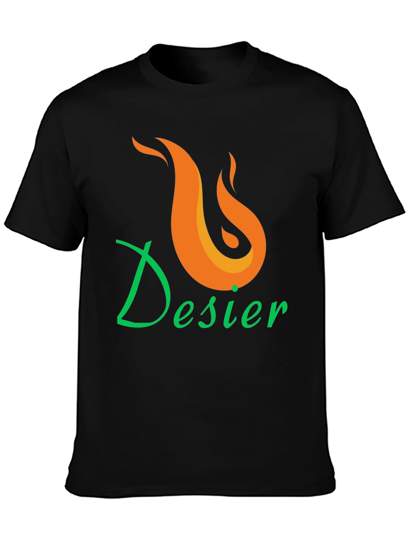Desier Flame Graphic Tee - Black