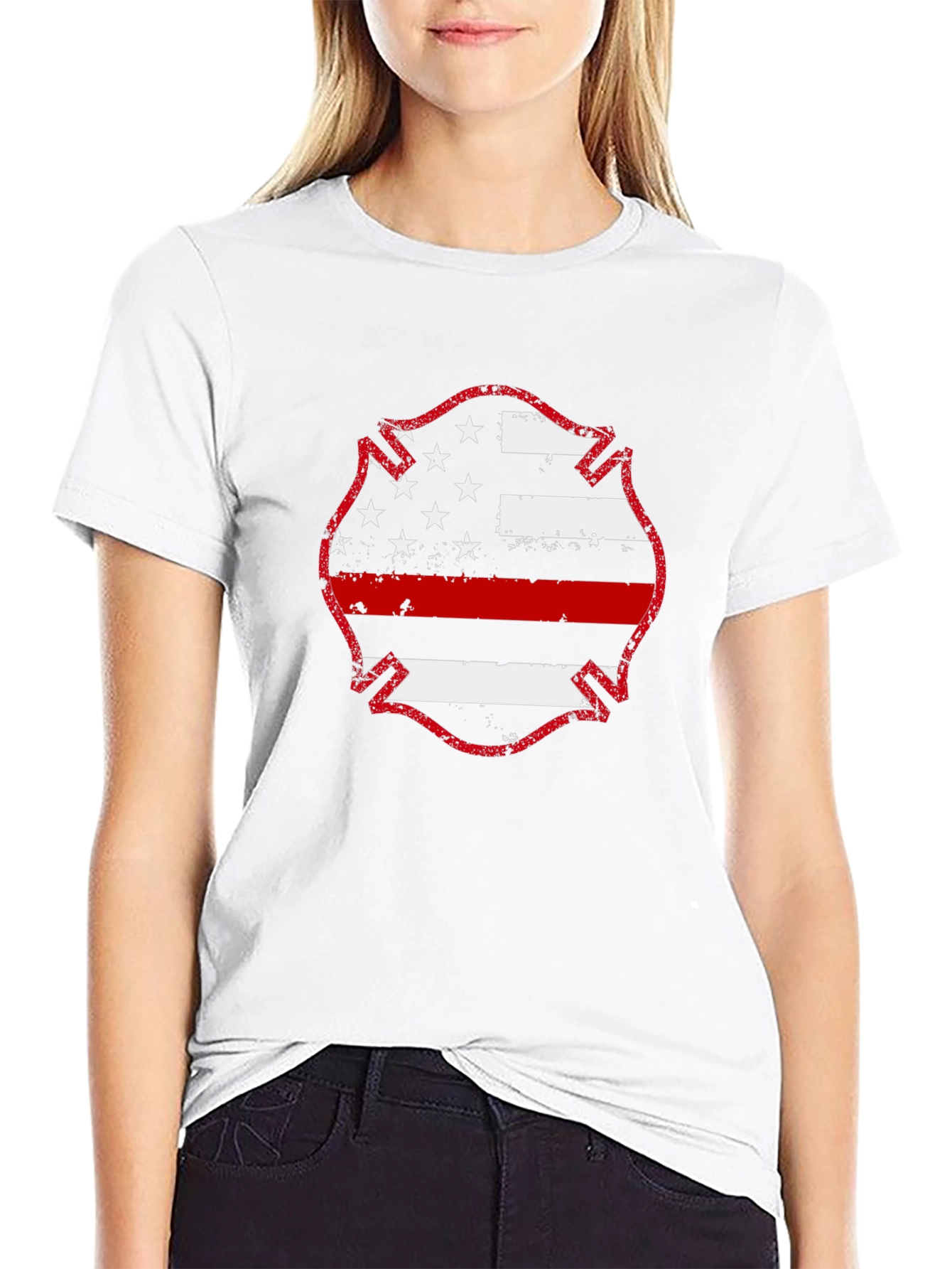 Thin Red Line Firefighter Flag T-Shirt