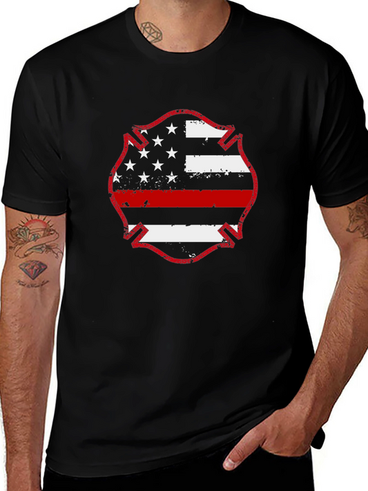 Thin Red Line Firefighter Flag T-Shirt
