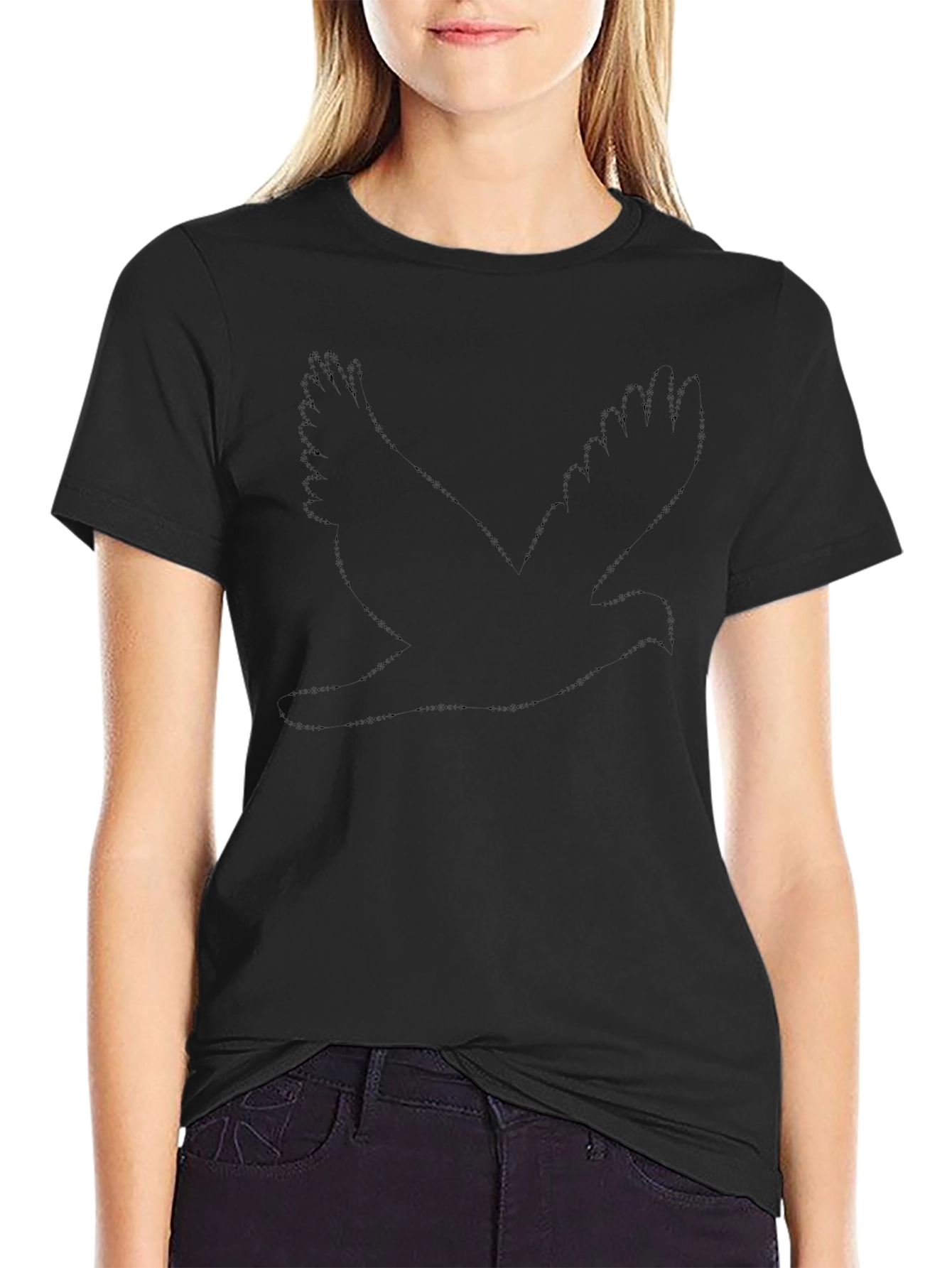 Mens Black Eagle Graphic Tee