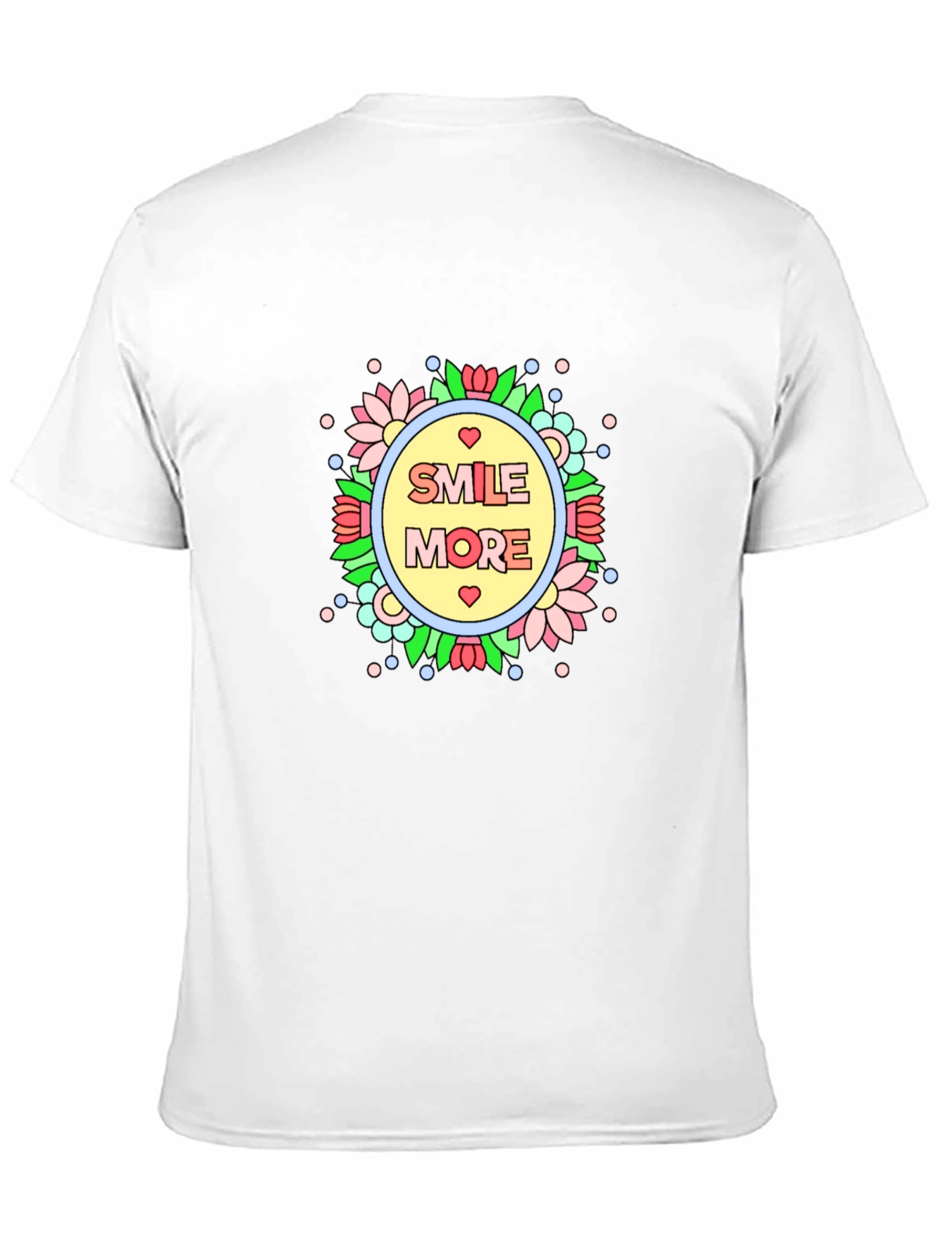 Smile More Graphic Tee - Black Cotton T-Shirt