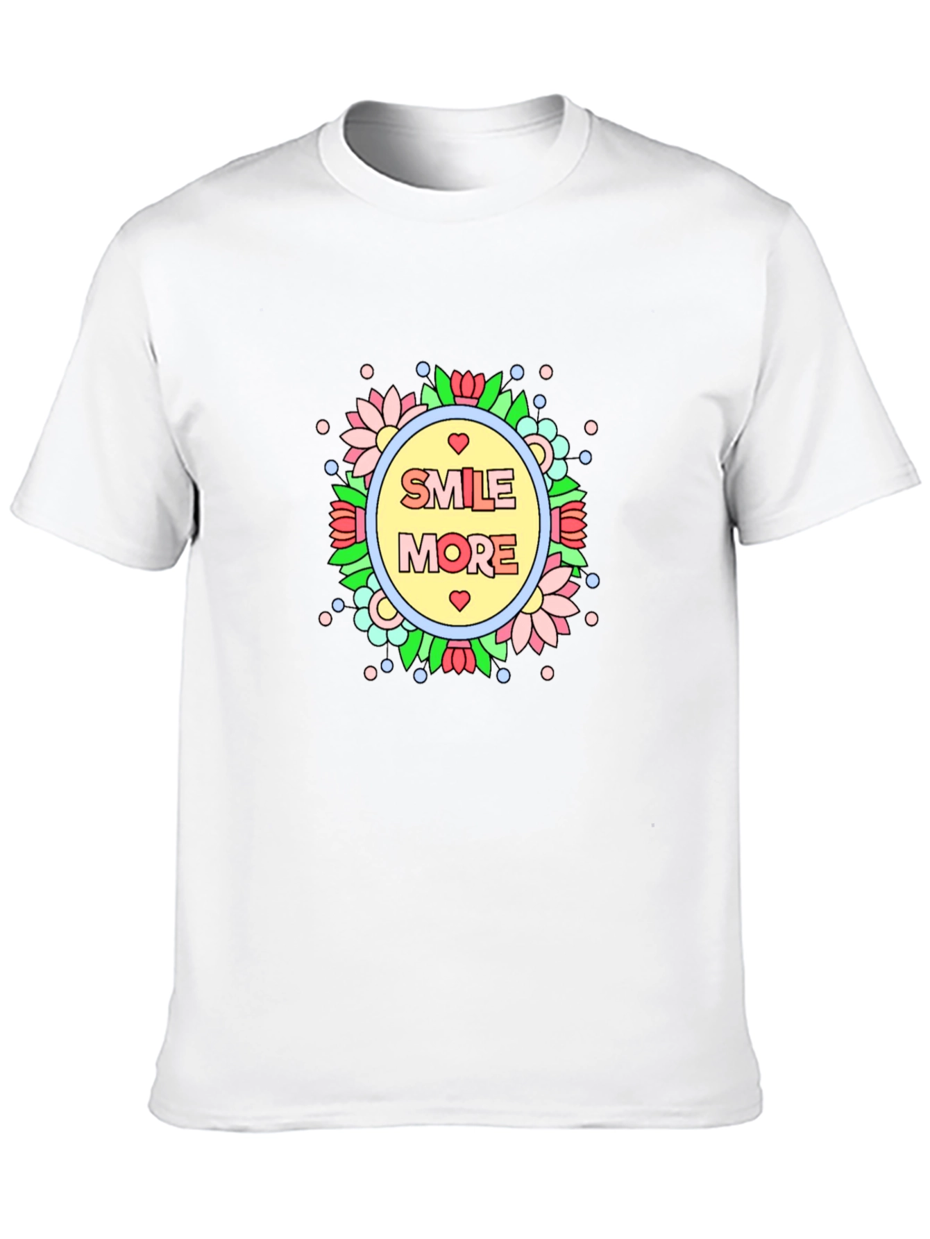 Smile More Graphic Tee - Black Cotton T-Shirt