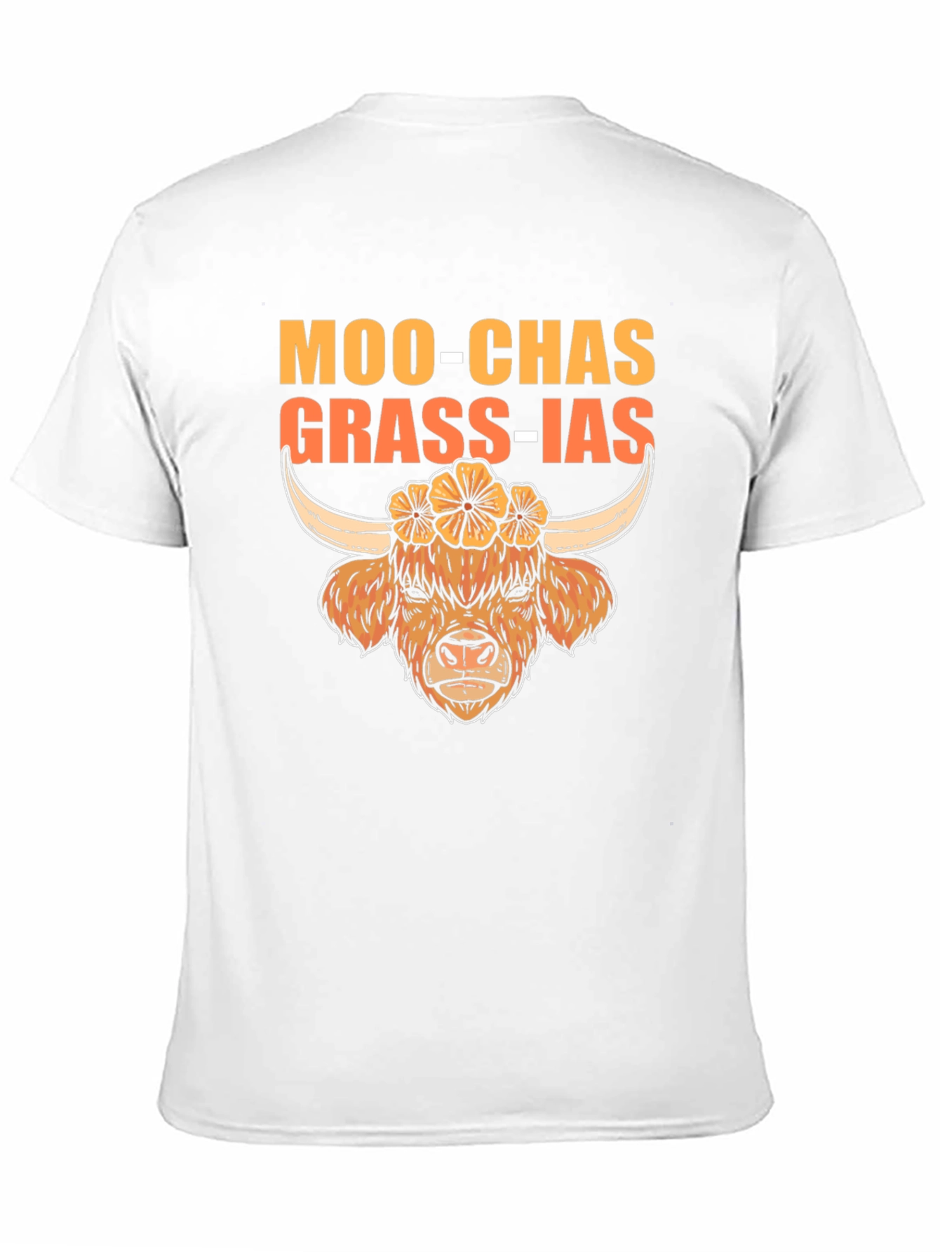 Moo-Chas Grass-ias Highland Cow Graphic Tee