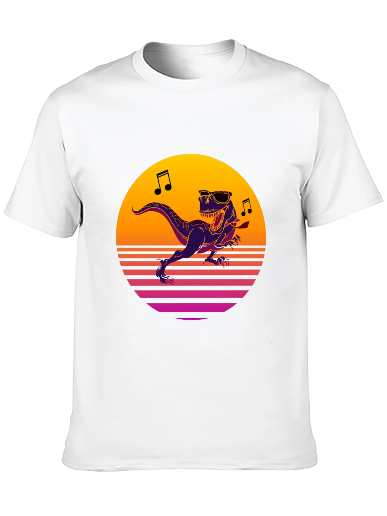 Retro Dino T-Shirt - Dancing T-Rex Graphic Tee