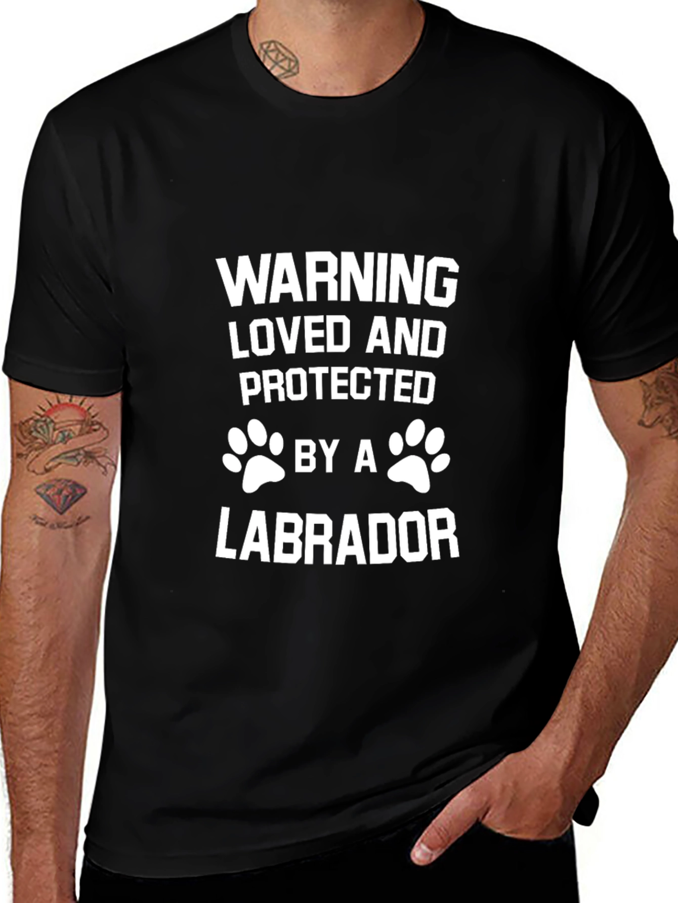Warning Loved by a Labrador T-Shirt