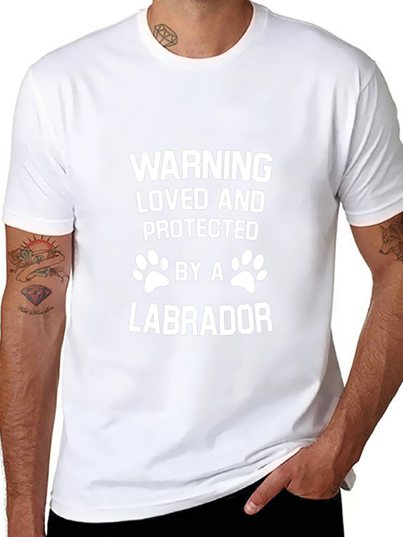 Warning Loved by a Labrador T-Shirt