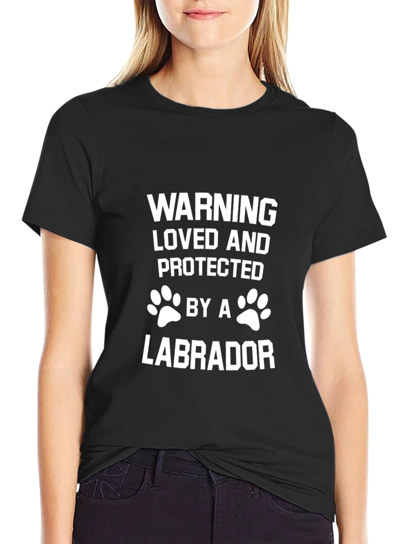 Warning Loved by a Labrador T-Shirt