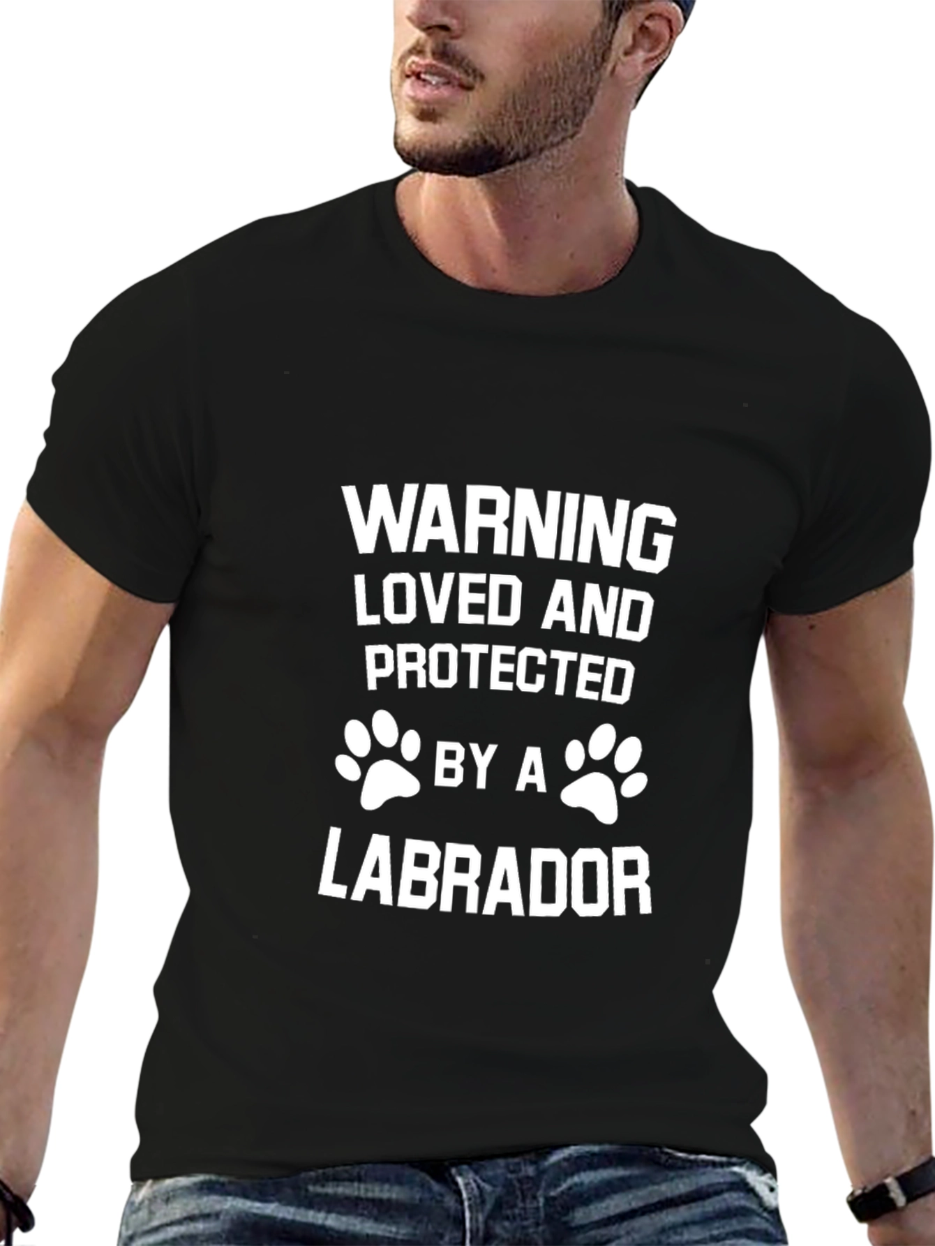Warning Loved by a Labrador T-Shirt