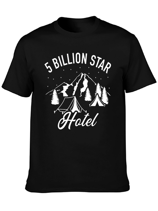 5 Billion Star Hotel Camping Graphic Tee