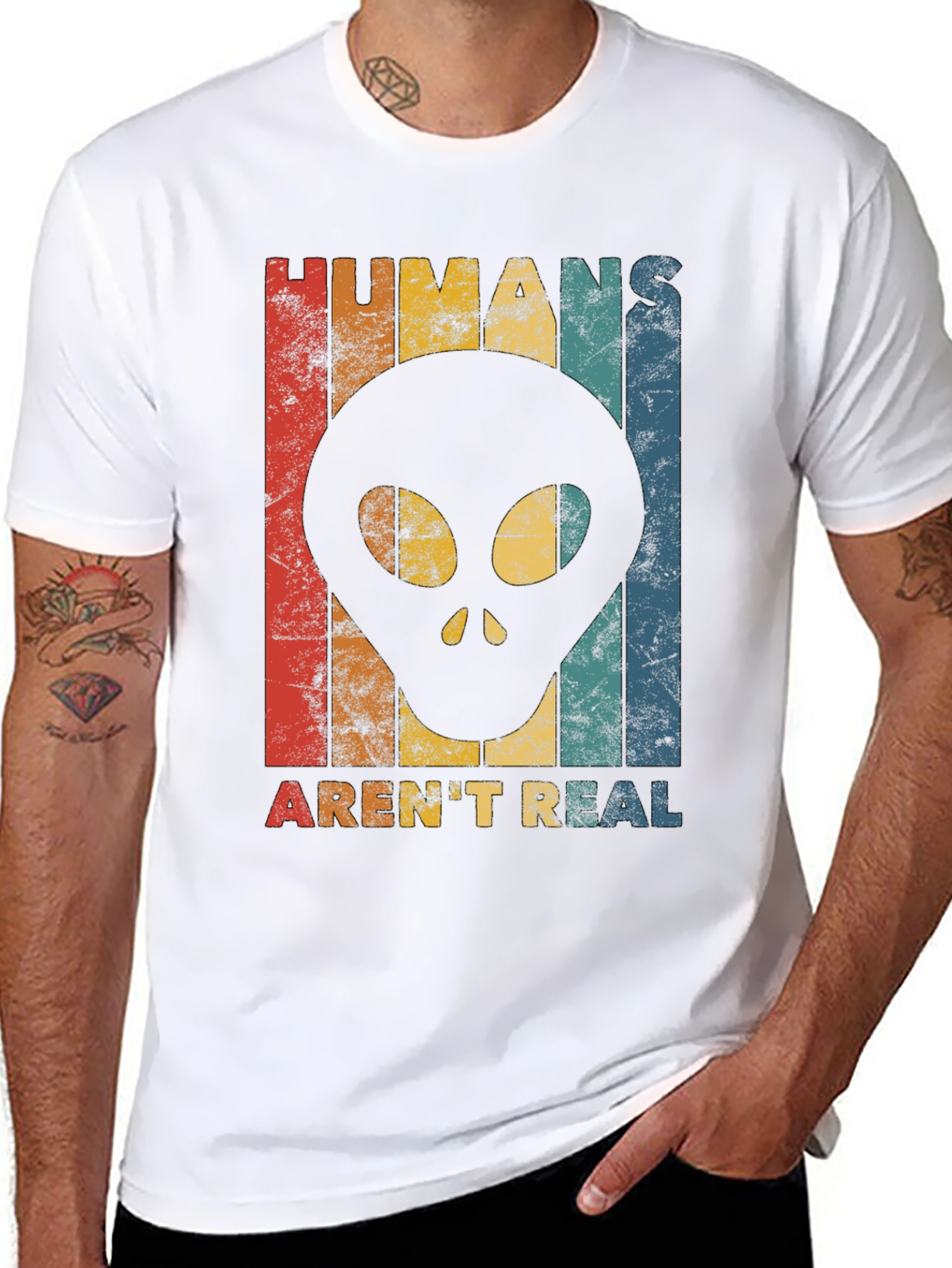 Humans Arent Real Alien Graphic Tee
