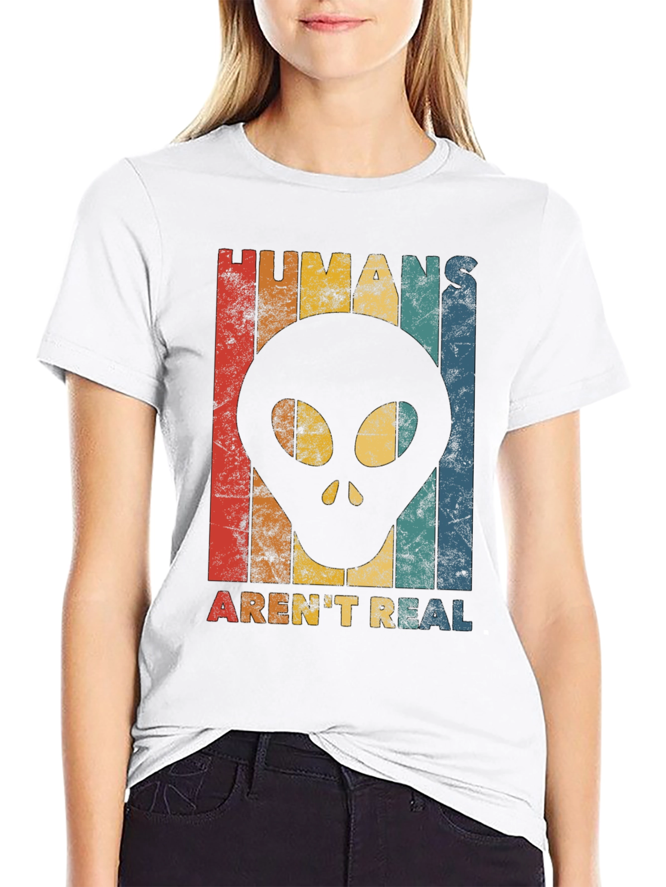Humans Arent Real Alien Graphic Tee
