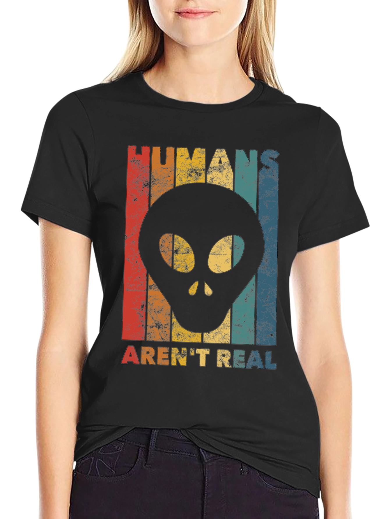 Humans Arent Real Alien Graphic Tee
