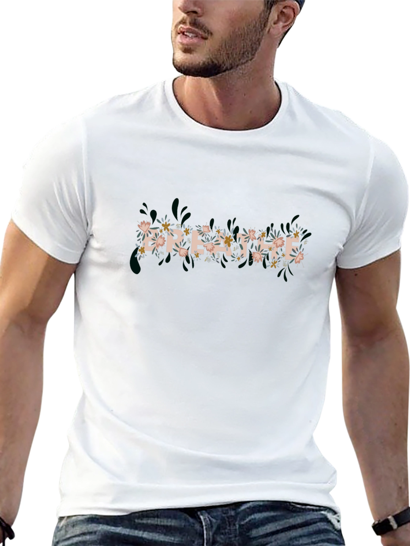 Breathe Floral Graphic T-Shirt - Relax & Refresh