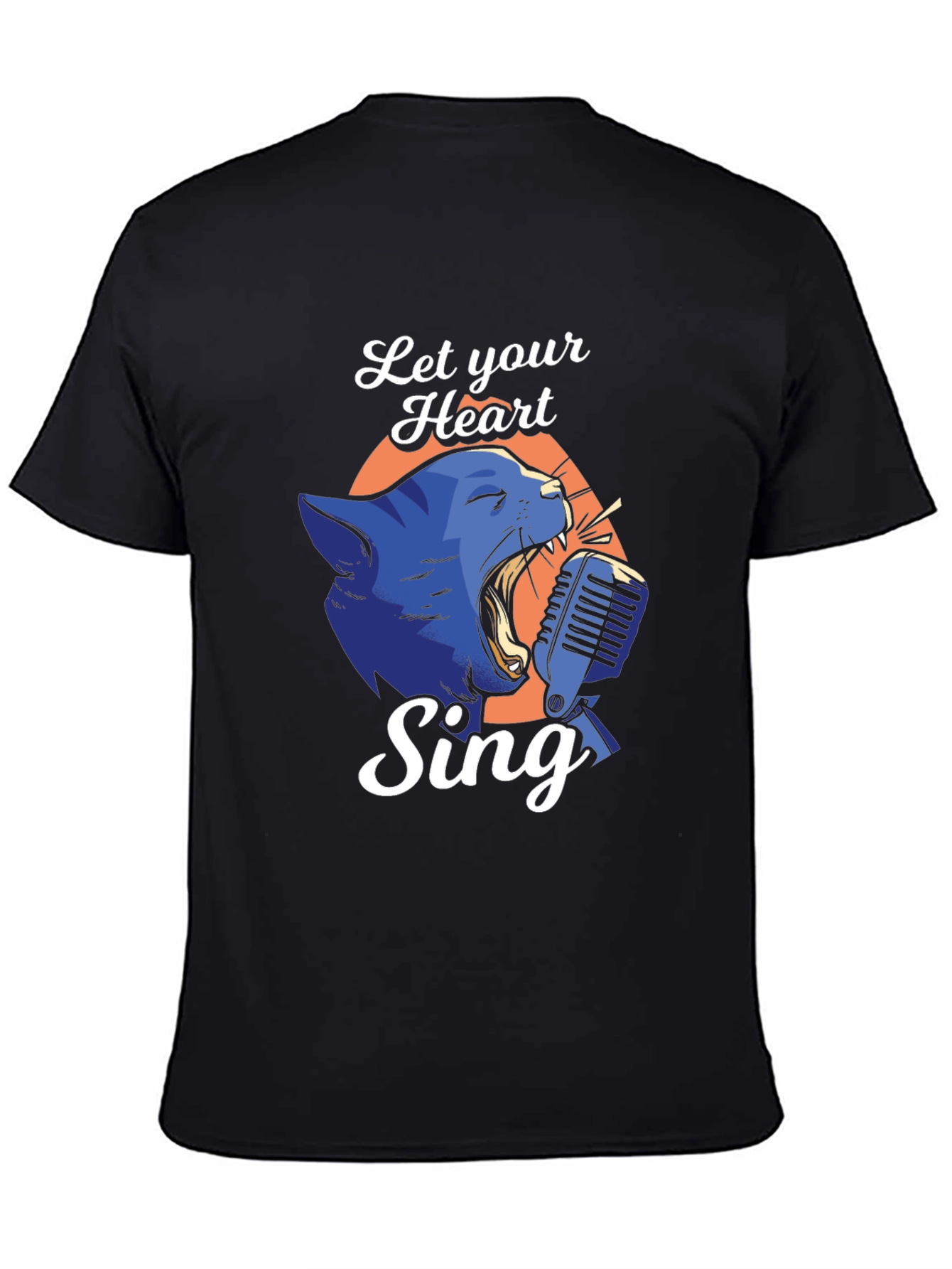 Singing Cat Graphic Tee - Let Your Heart Sing