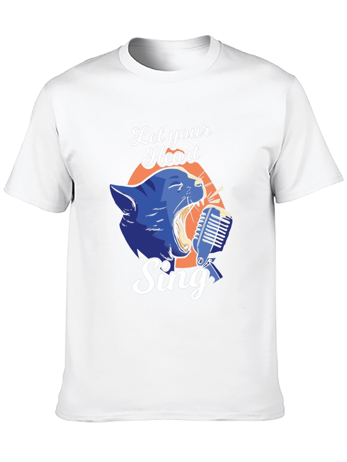 Singing Cat Graphic Tee - Let Your Heart Sing