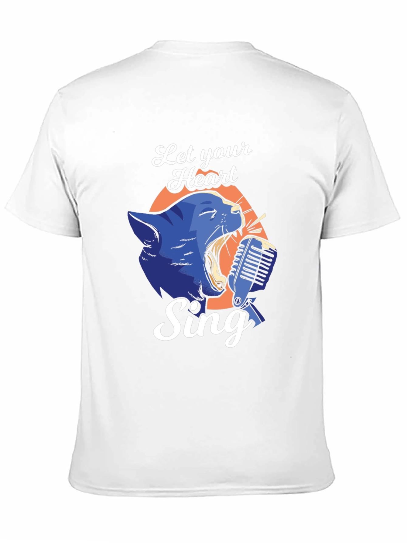Singing Cat Graphic Tee - Let Your Heart Sing