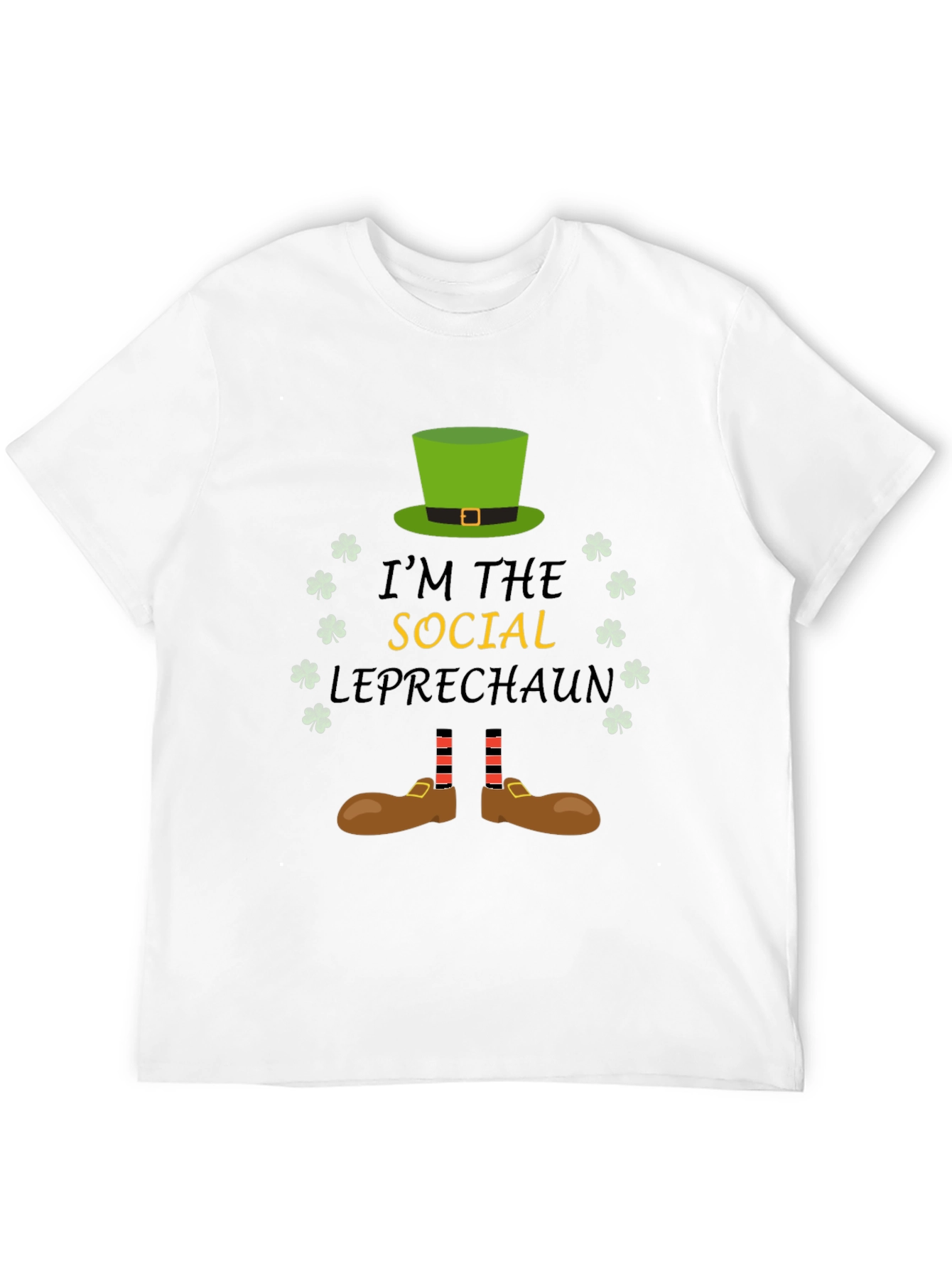Social Leprechaun Graphic T-Shirt - St. Patricks Day