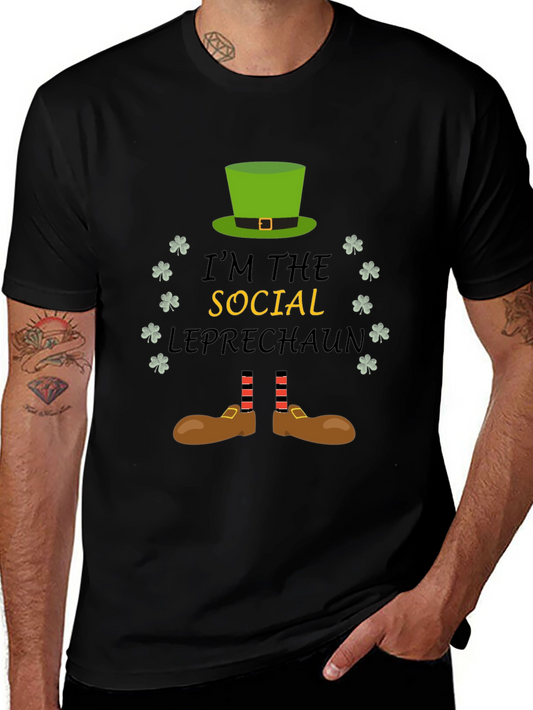 Social Leprechaun Graphic T-Shirt - St. Patricks Day