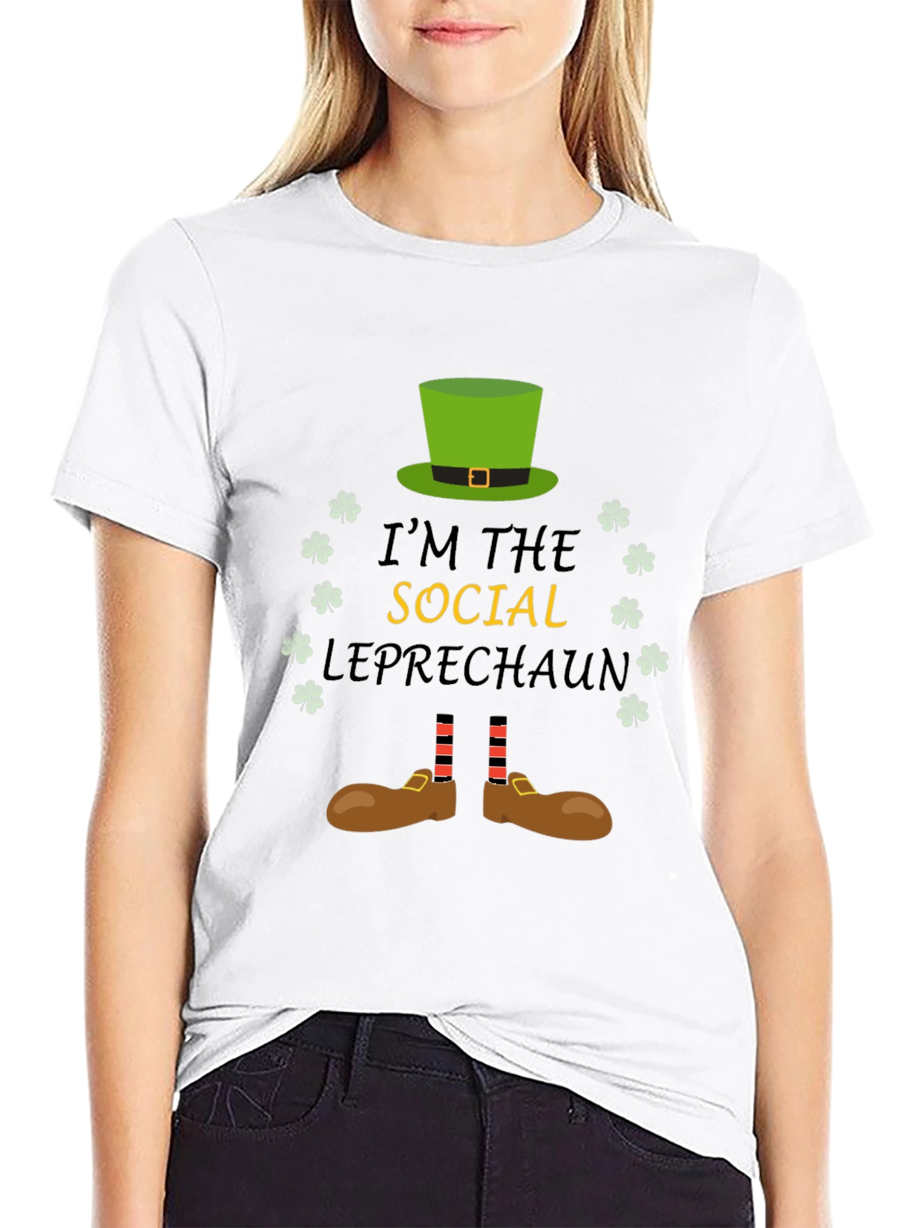 Social Leprechaun Graphic T-Shirt - St. Patricks Day