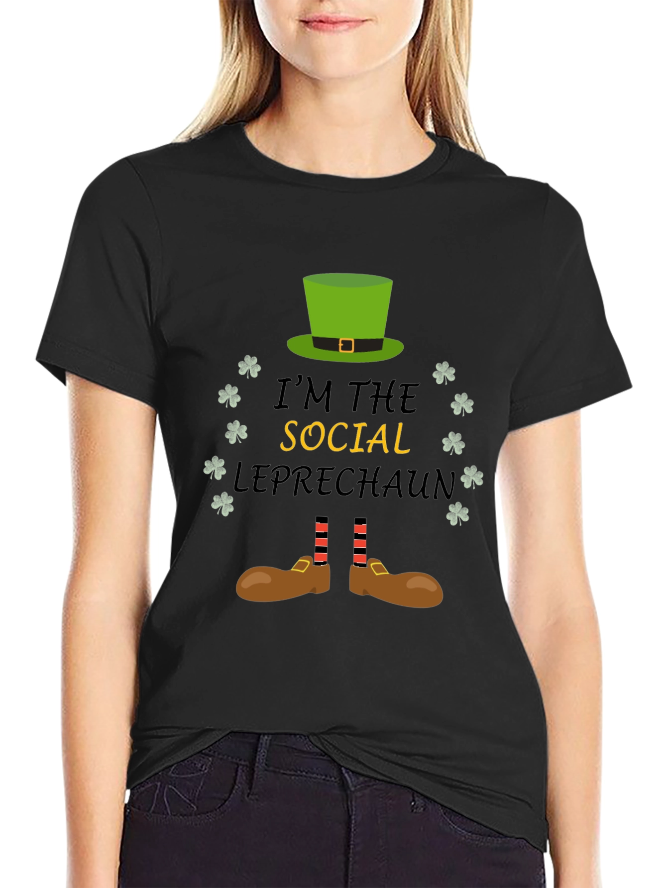 Social Leprechaun Graphic T-Shirt - St. Patricks Day