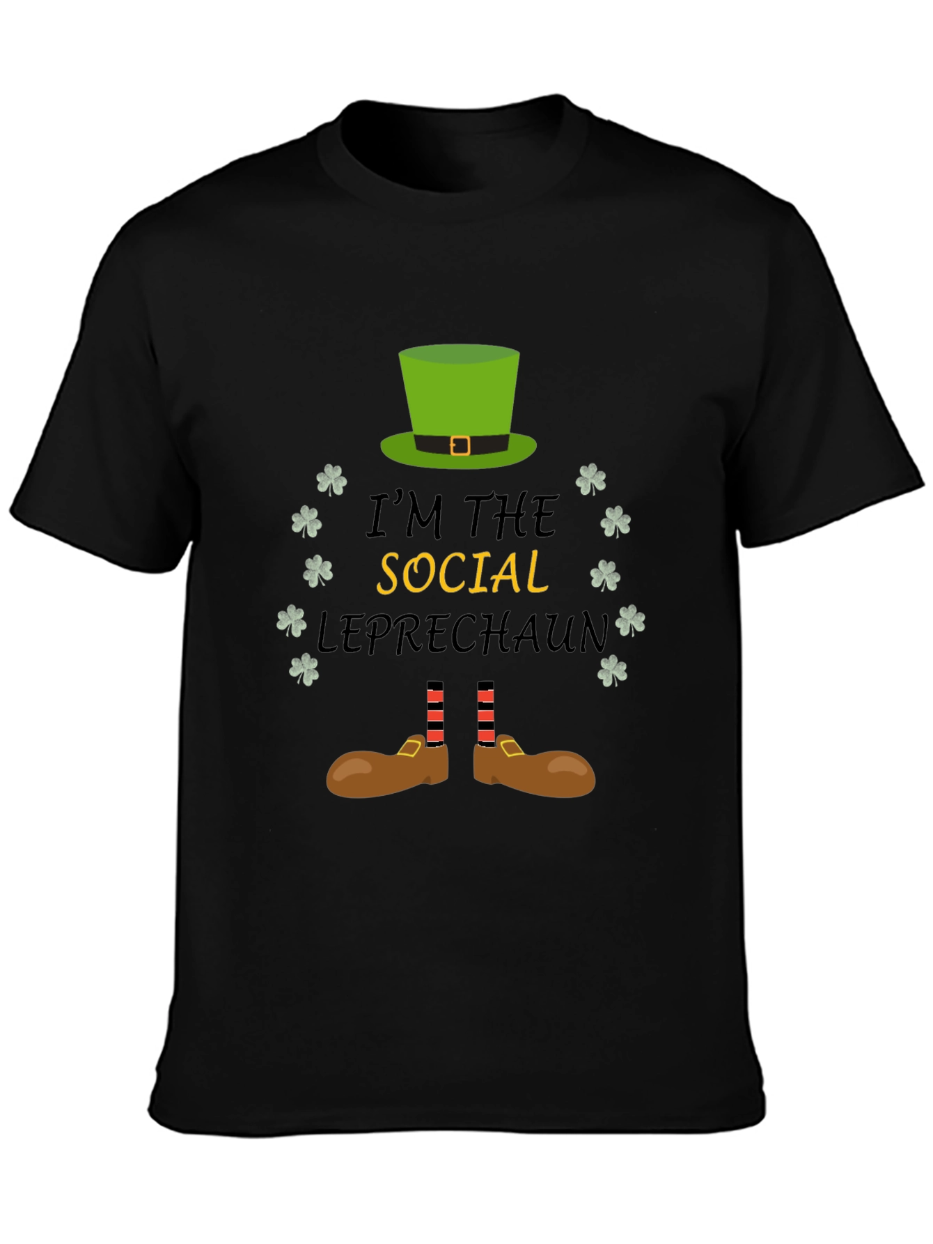 Social Leprechaun Graphic T-Shirt - St. Patricks Day