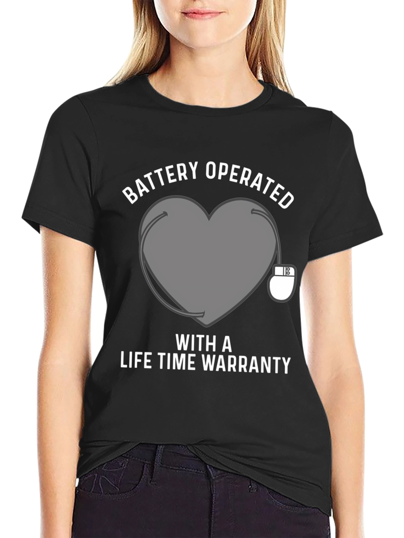 Battery Operated Heart Funny T-Shirt