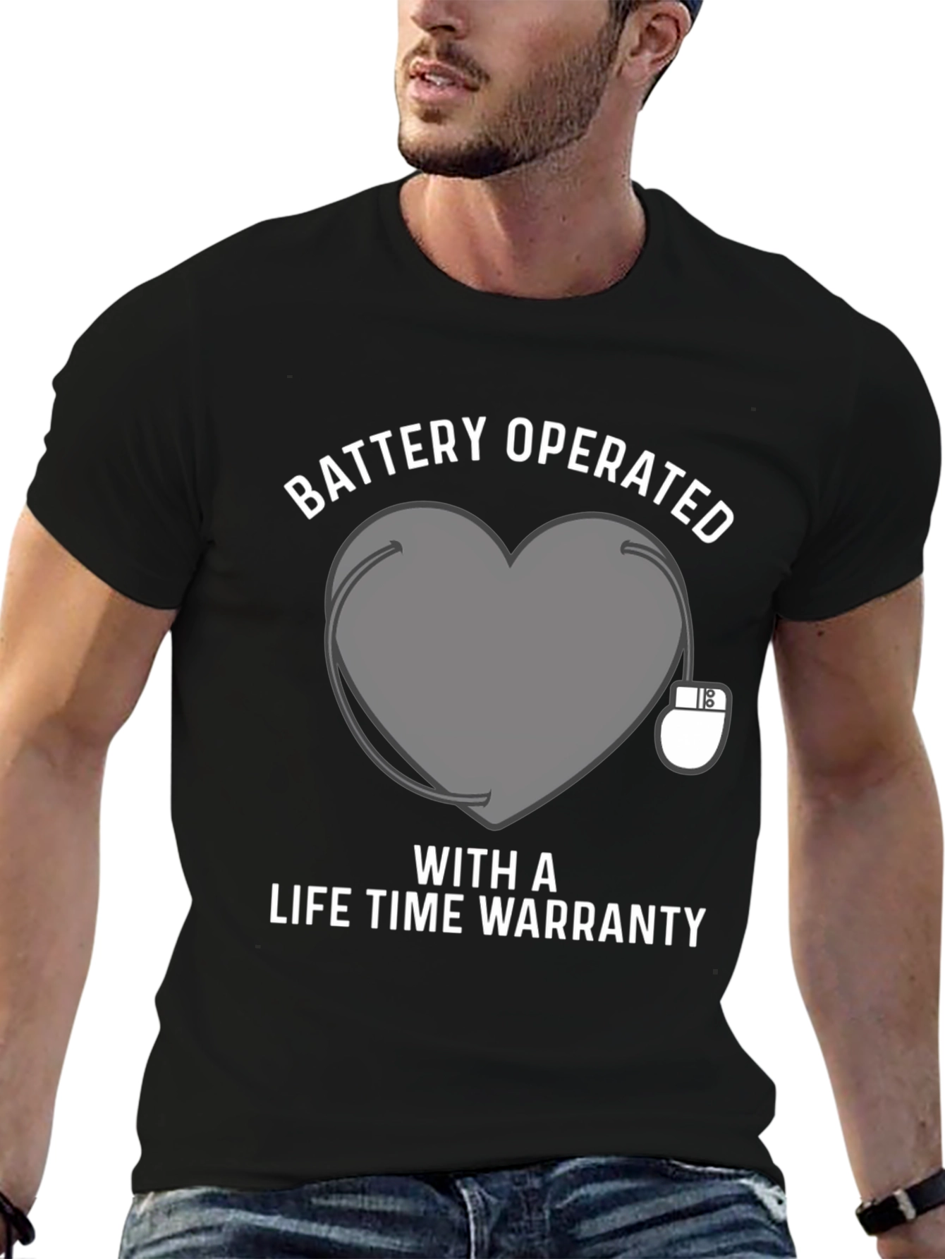 Battery Operated Heart Funny T-Shirt