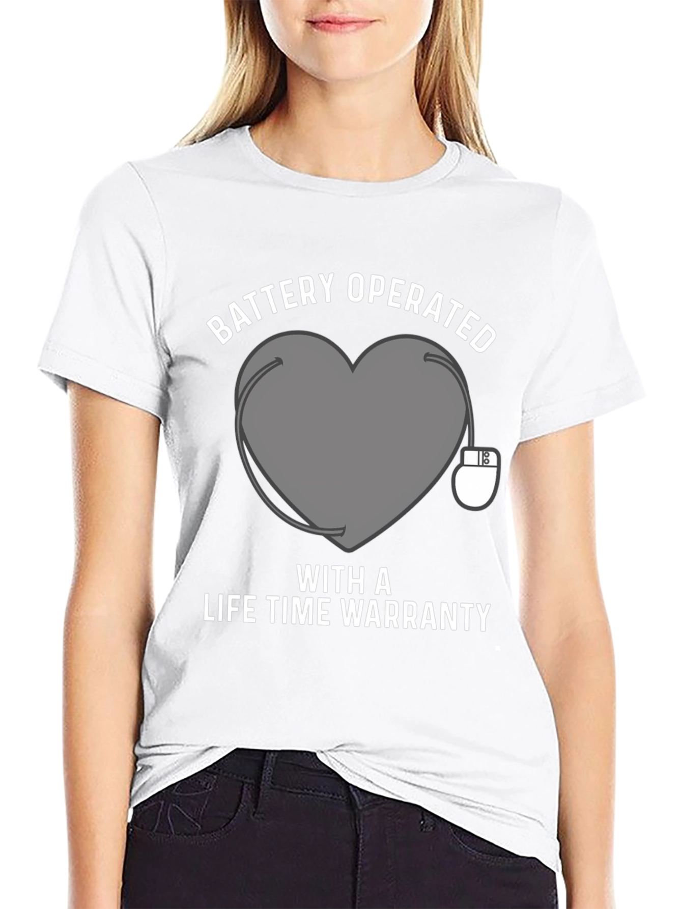 Battery Operated Heart Funny T-Shirt