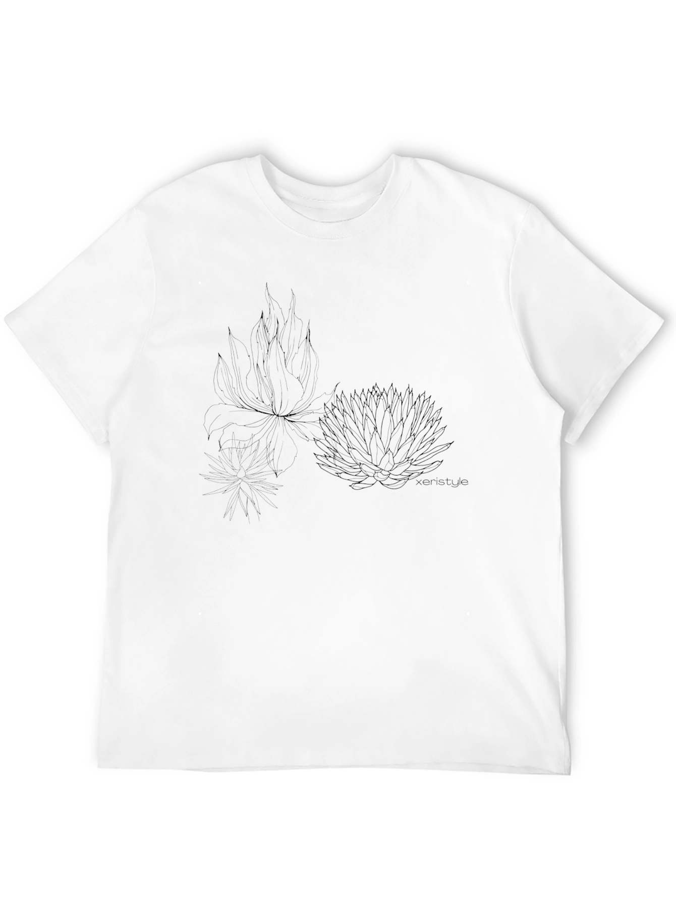 Minimalist Floral Black T-Shirt