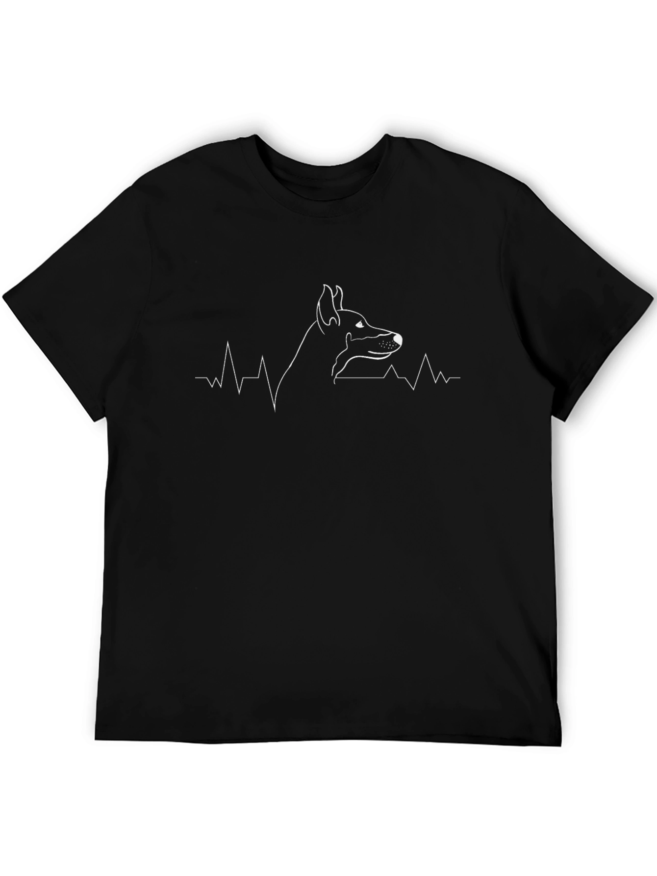 Dog Breed Heartbeat Graphic Tee - Modern Line Art