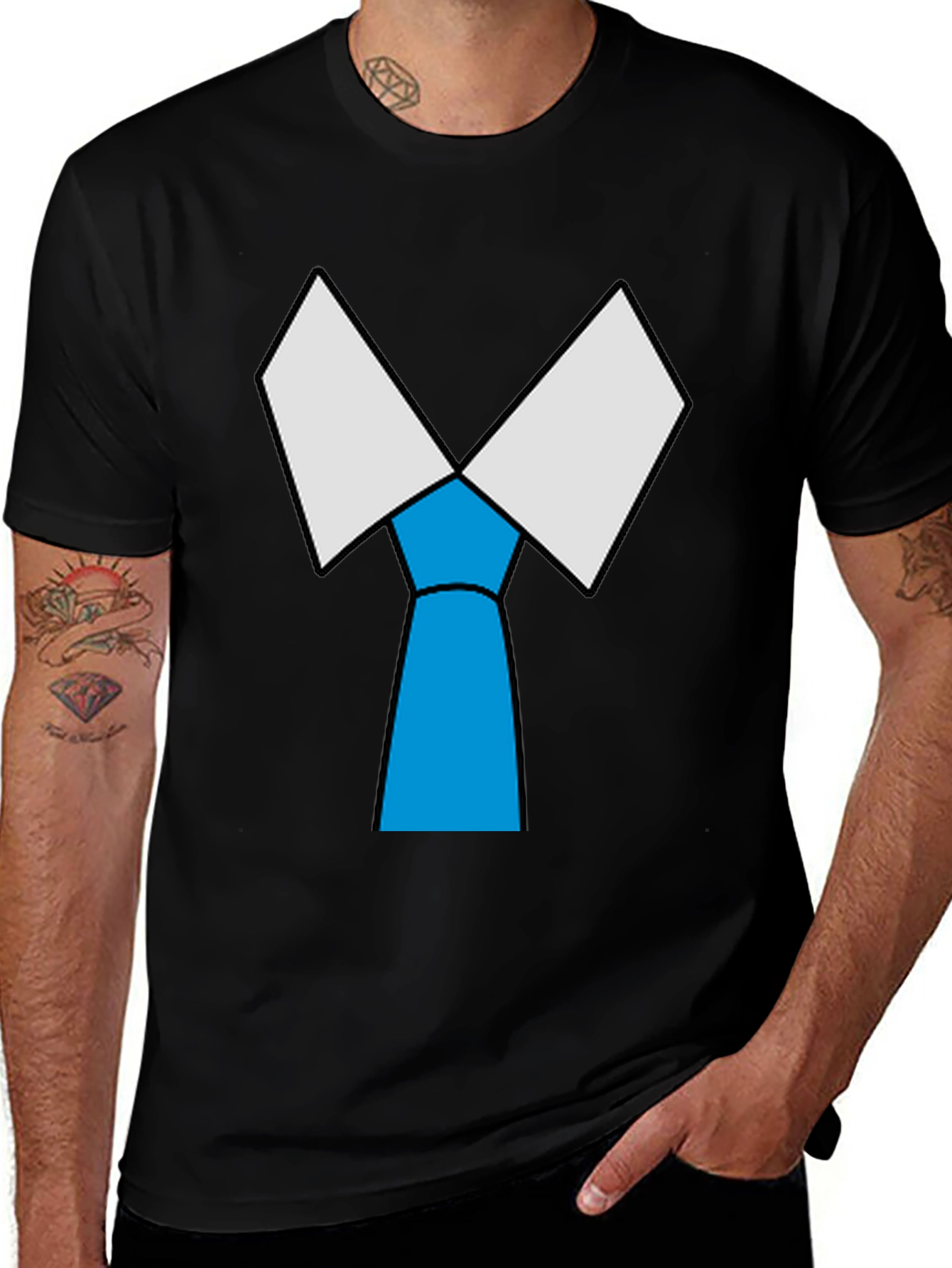 Novelty Tie T-Shirt - Funny Graphic Tee