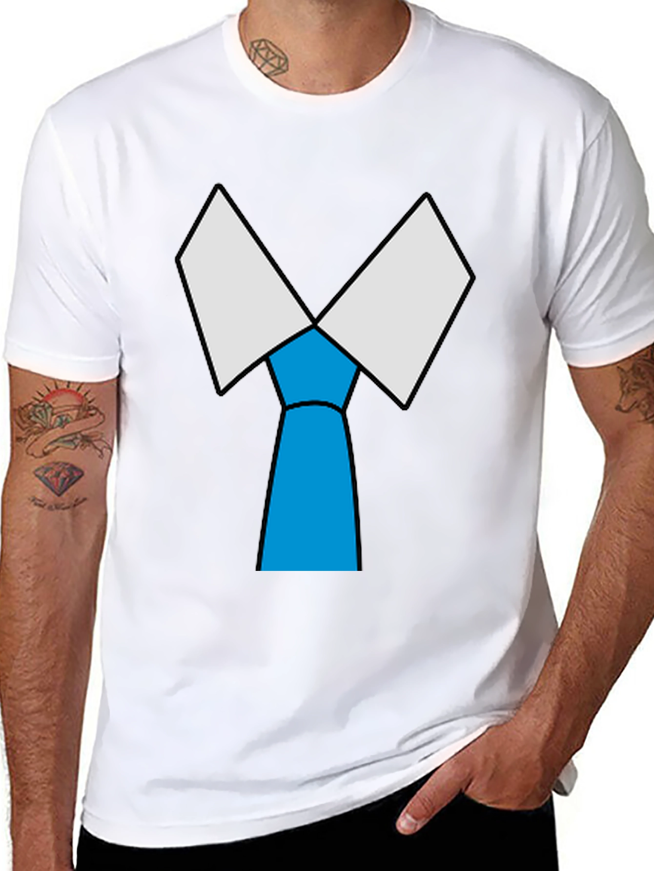 Novelty Tie T-Shirt - Funny Graphic Tee
