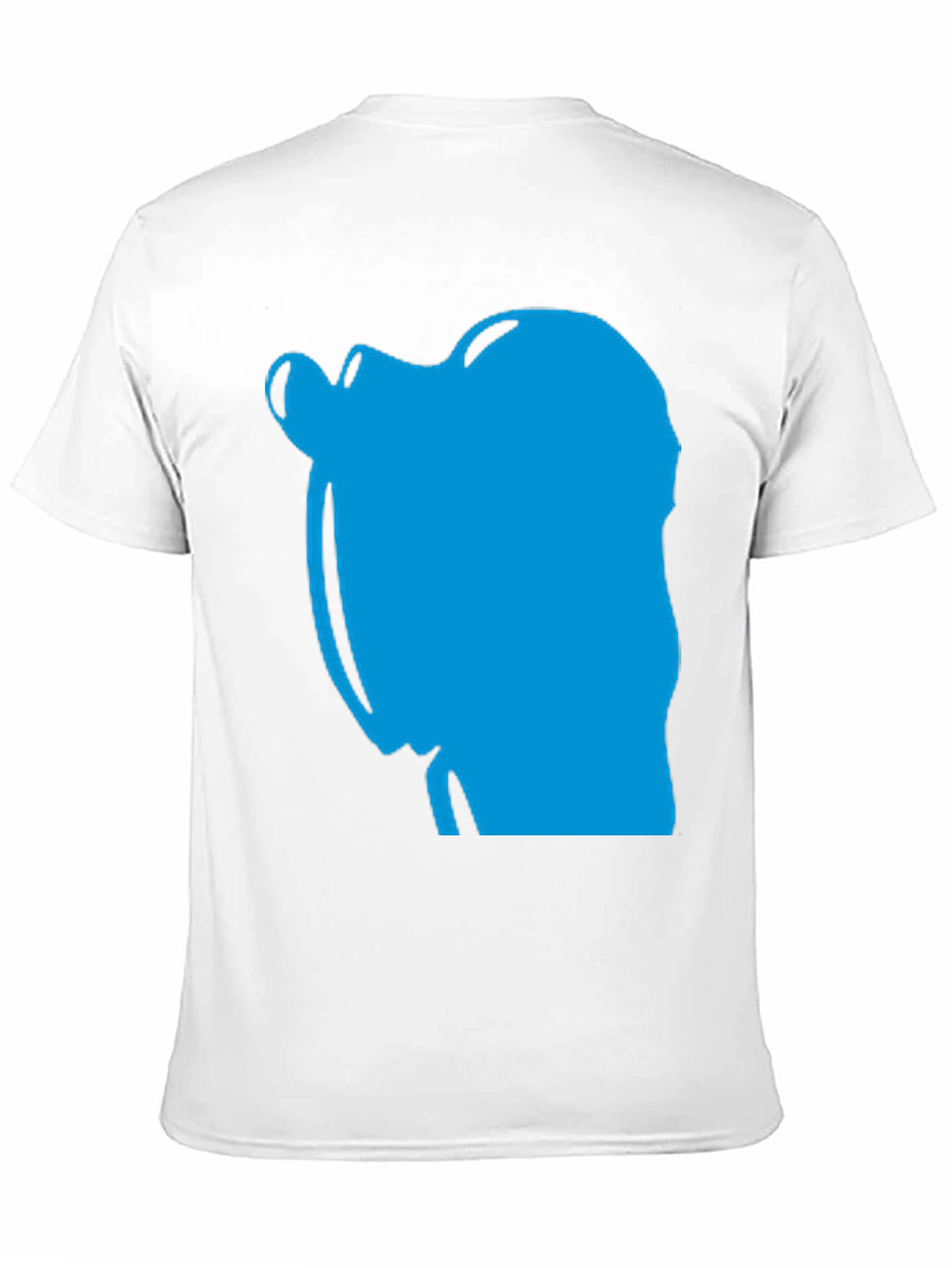 Abstract Blue Graphic Print Black T-Shirt