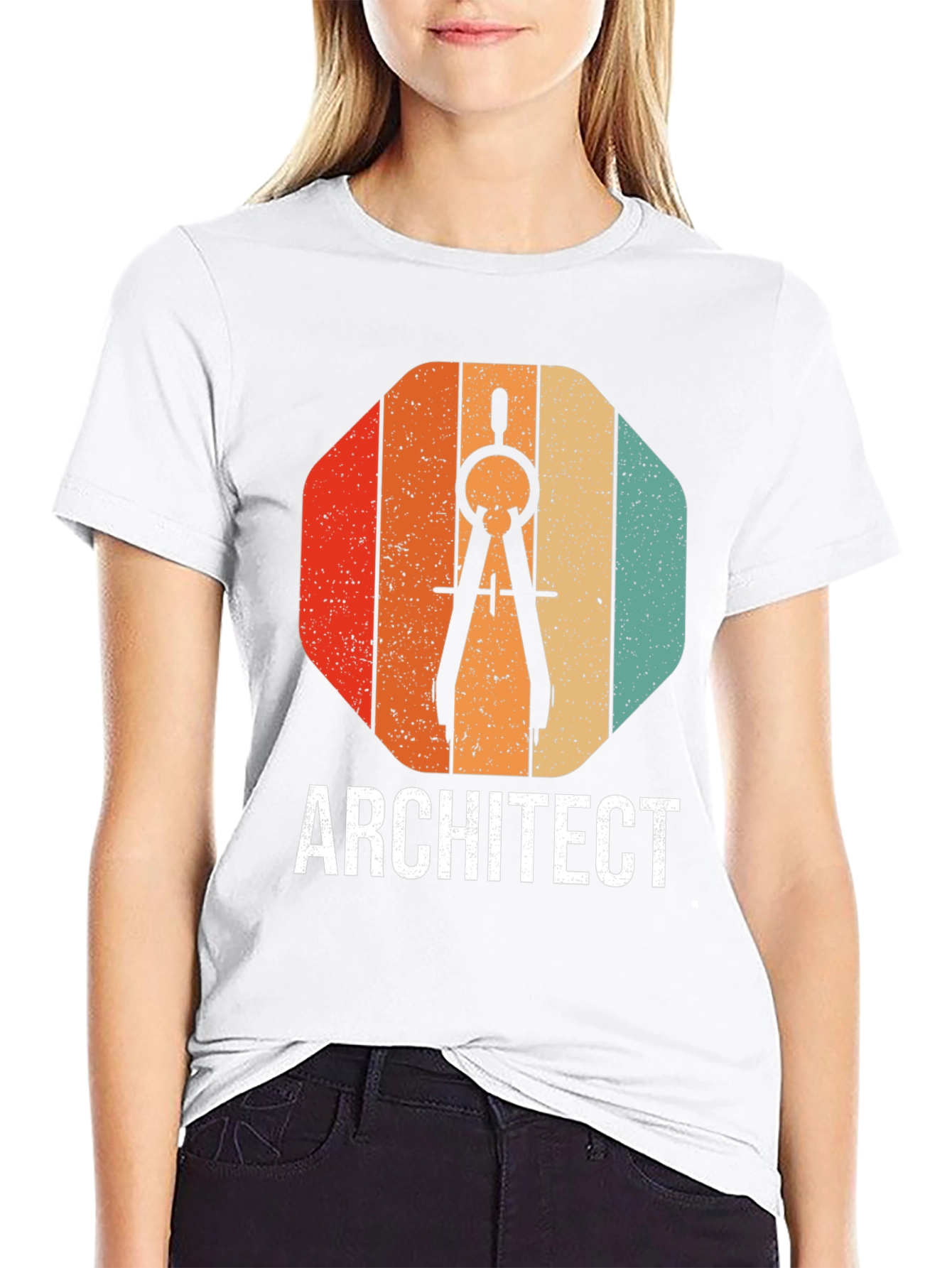 Architect T-Shirt - Drafting Compass Design