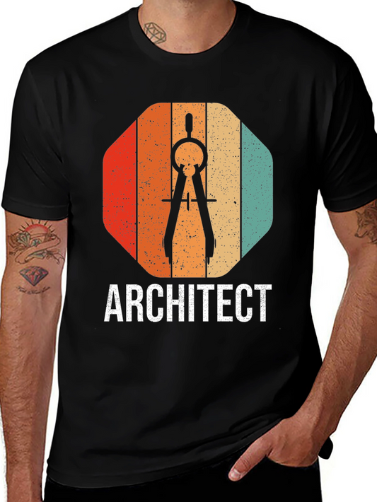 Architect T-Shirt - Drafting Compass Design