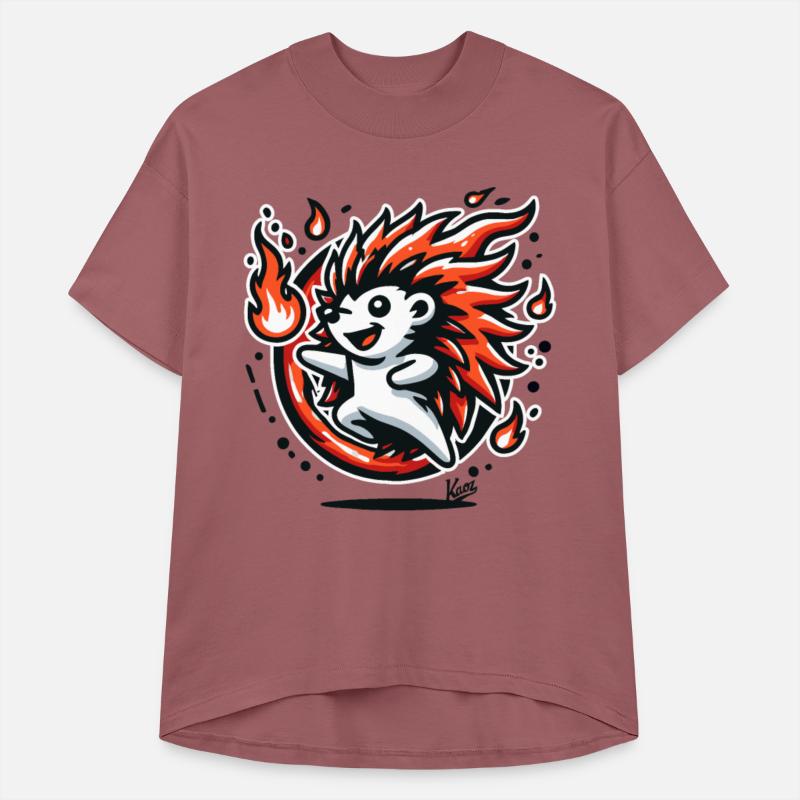 Happy Hedgehog on Fire