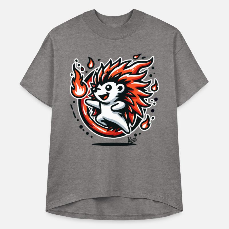 Happy Hedgehog on Fire