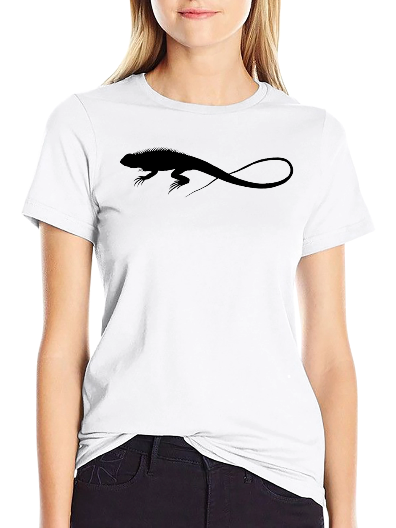 Iguana Silhouette Tee - Cool Reptile Graphic T-Shirt