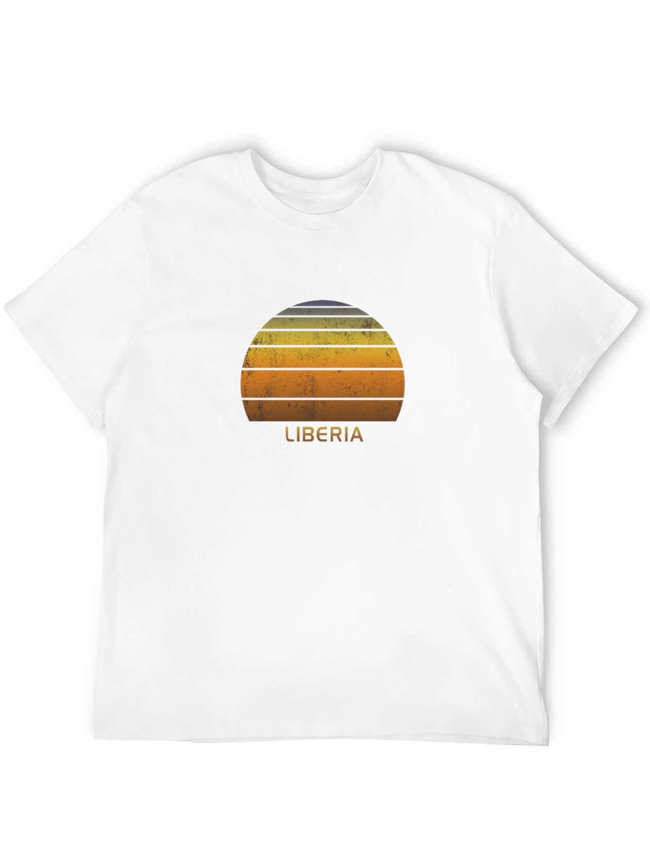 Retro Liberia Sunset Graphic T-Shirt
