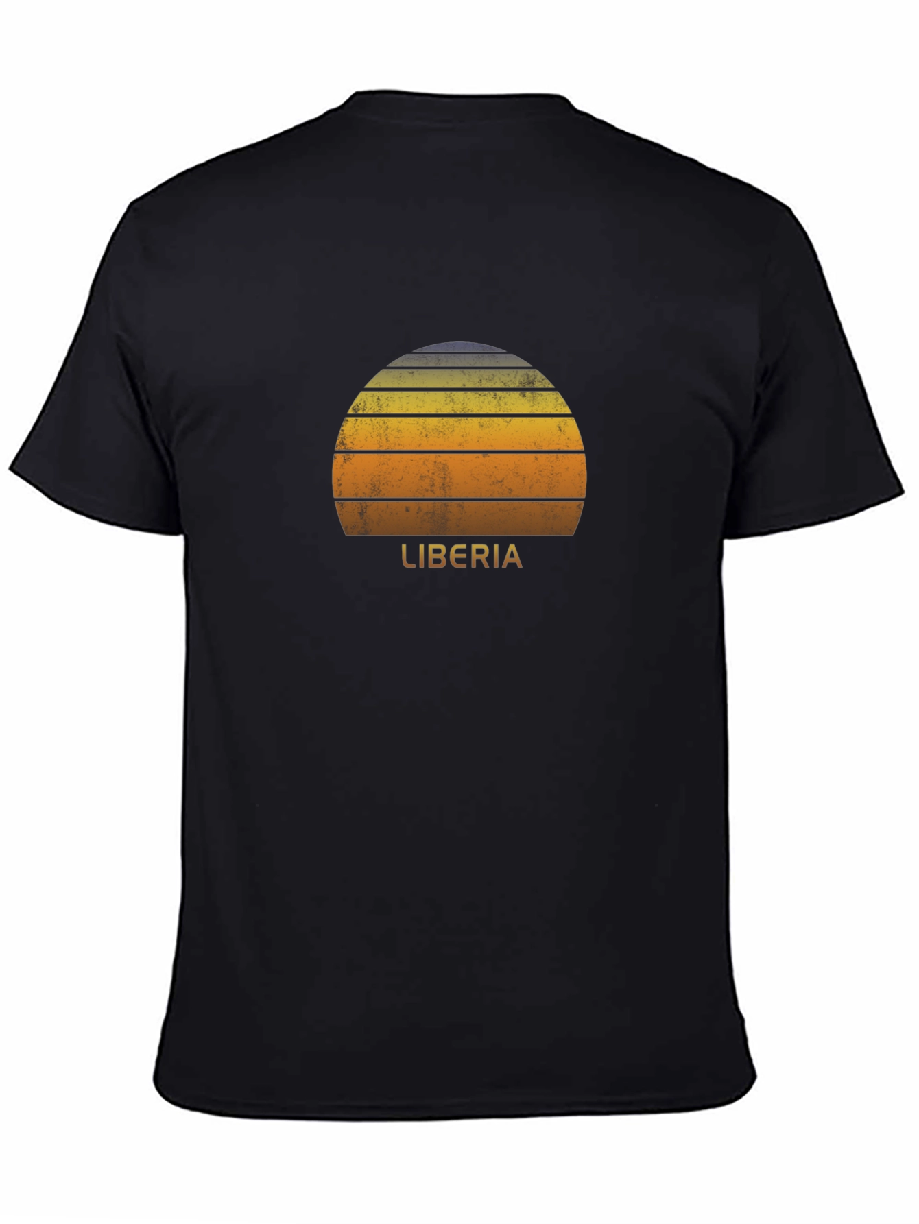 Retro Liberia Sunset Graphic T-Shirt