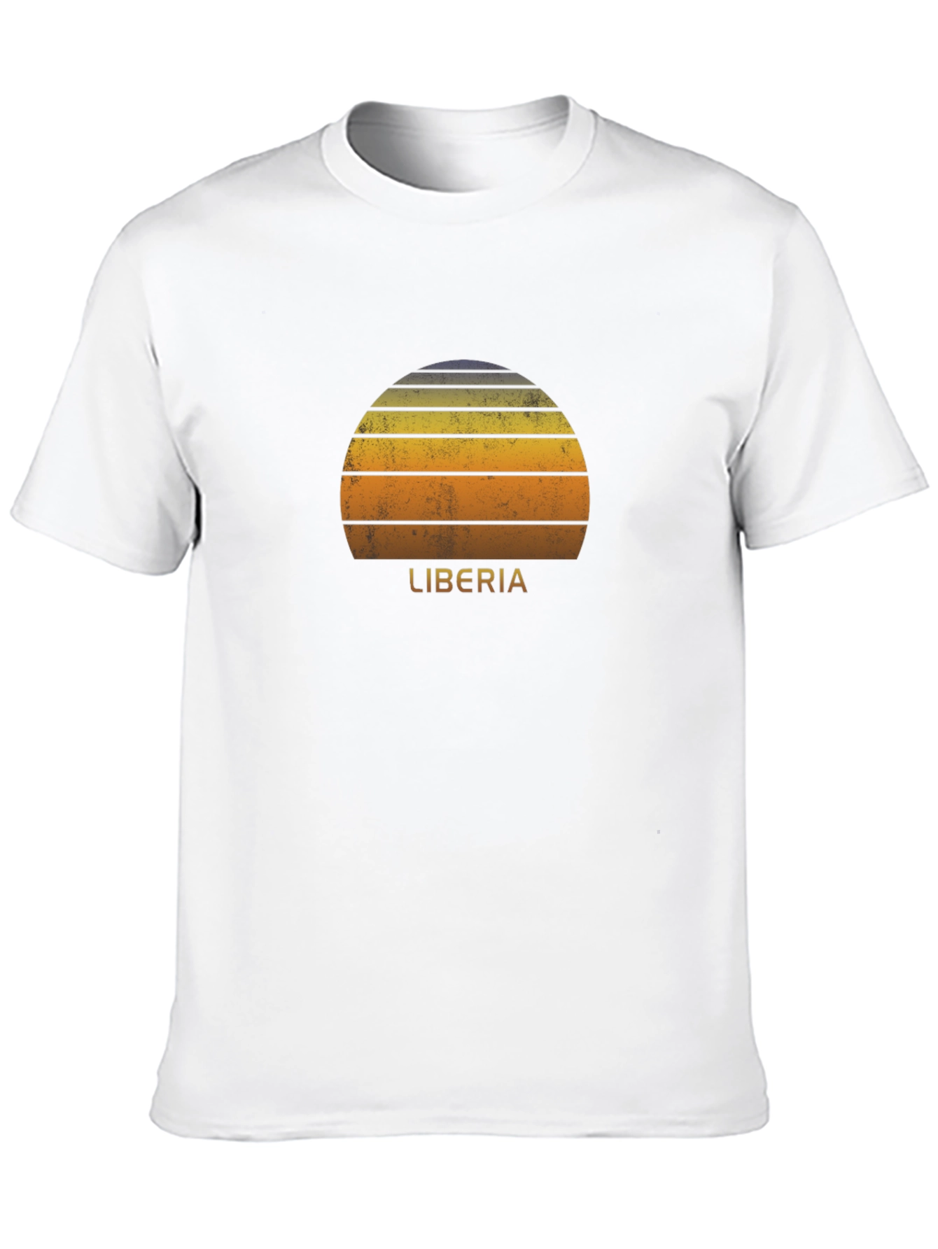 Retro Liberia Sunset Graphic T-Shirt